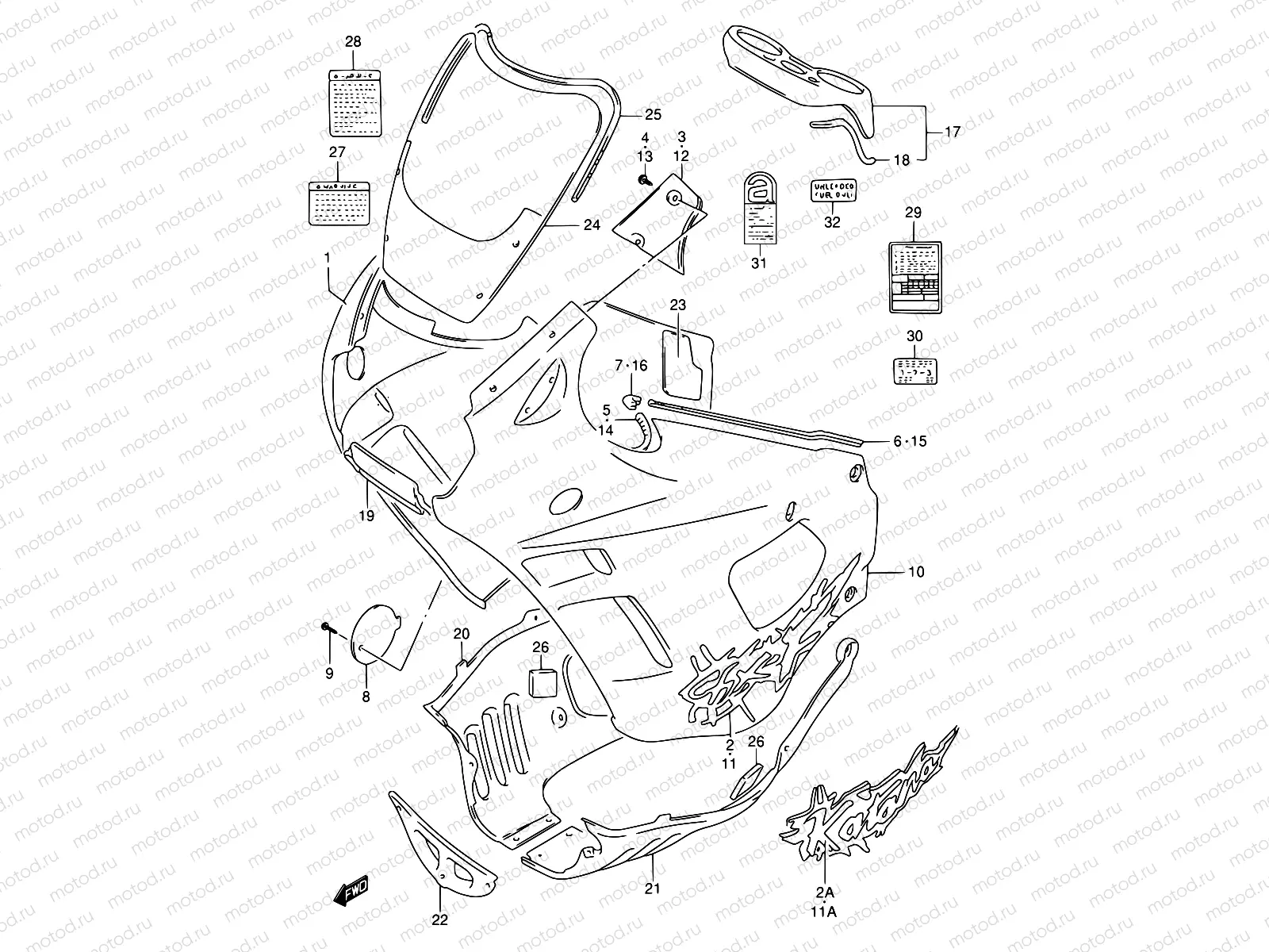 37F - COWLING BODY (MODEL R)