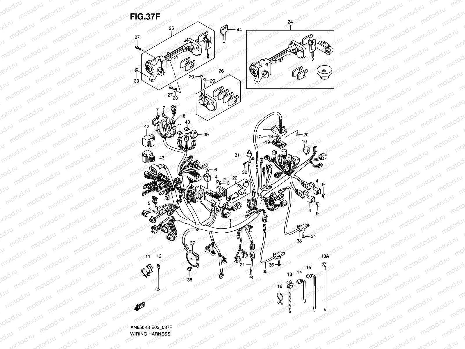 37F - WIRING HARNESS (AN650AK5 E24)