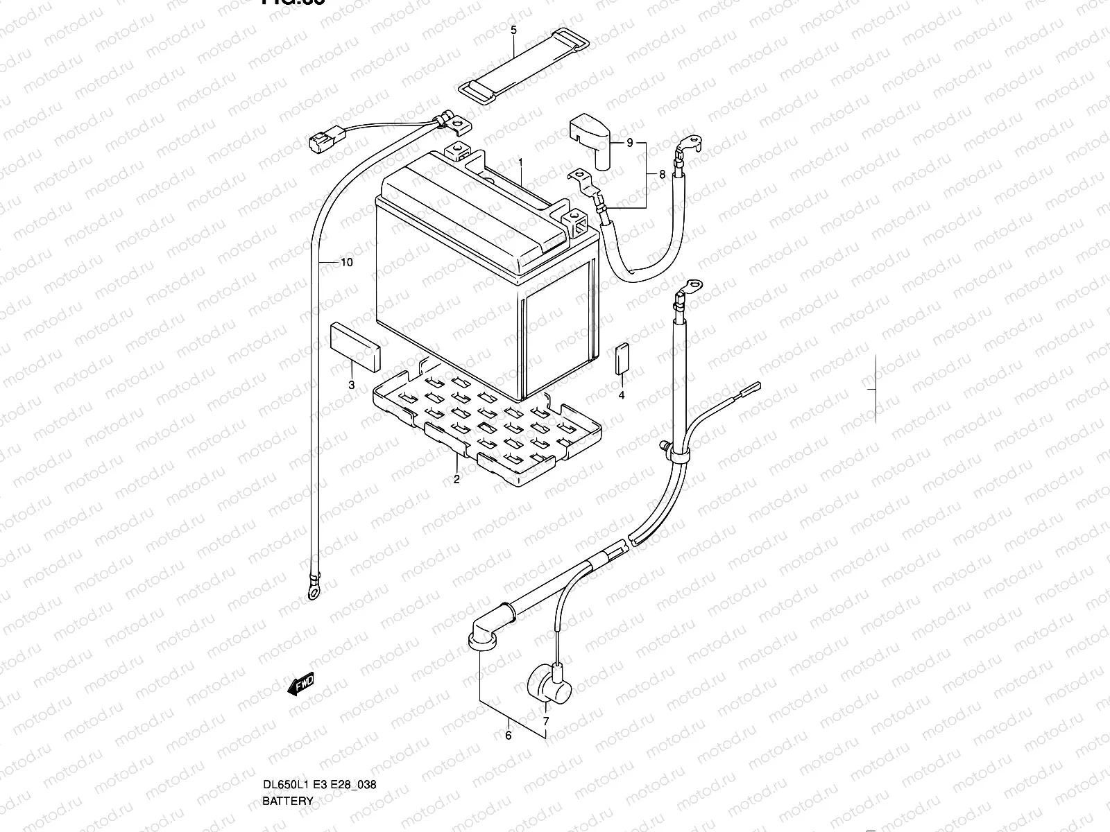 38 - BATTERY (DL650L1 E28)
