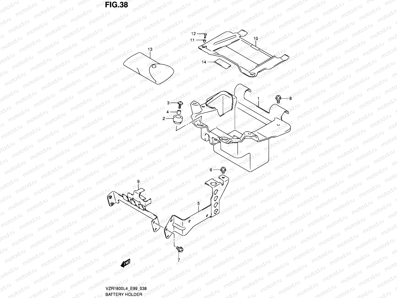 38 - BATTERY HOLDER