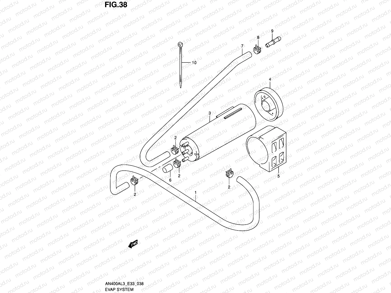 38 - EVAP SYSTEM (AN400AL3 E33)