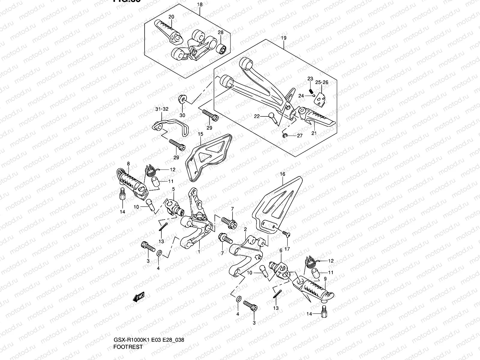 38 - FOOTREST