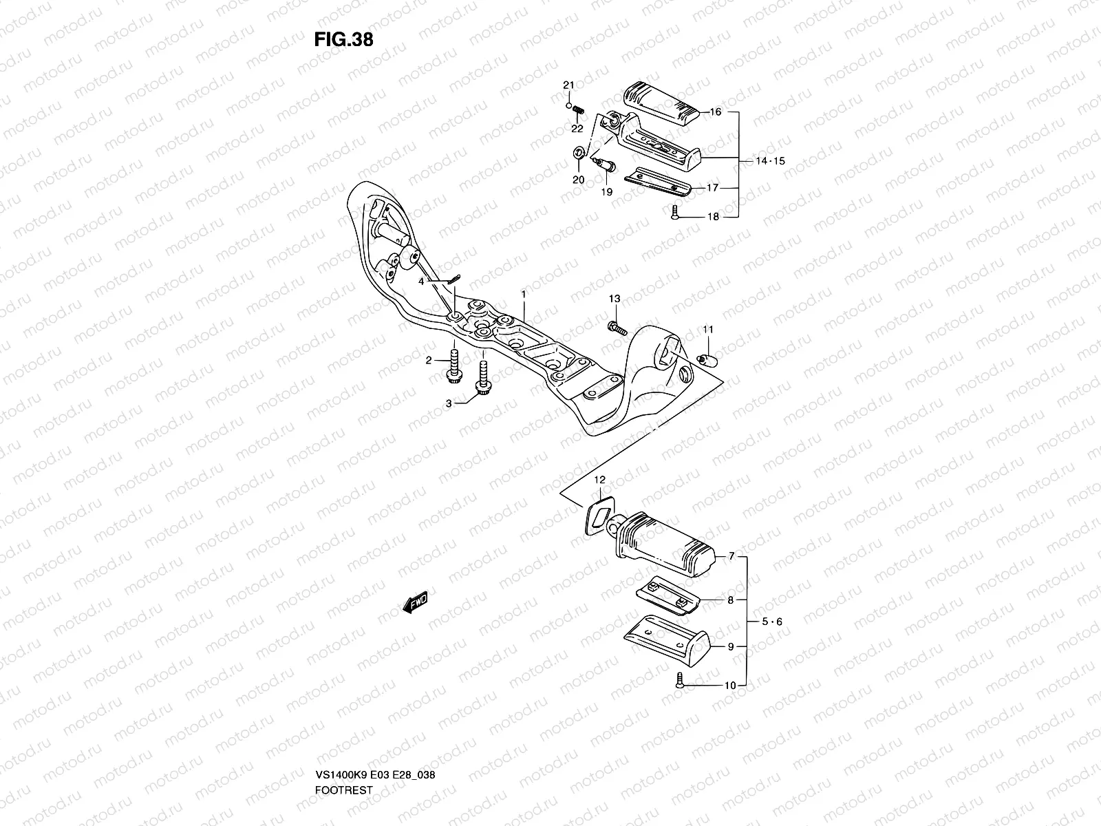 38 - FOOTREST