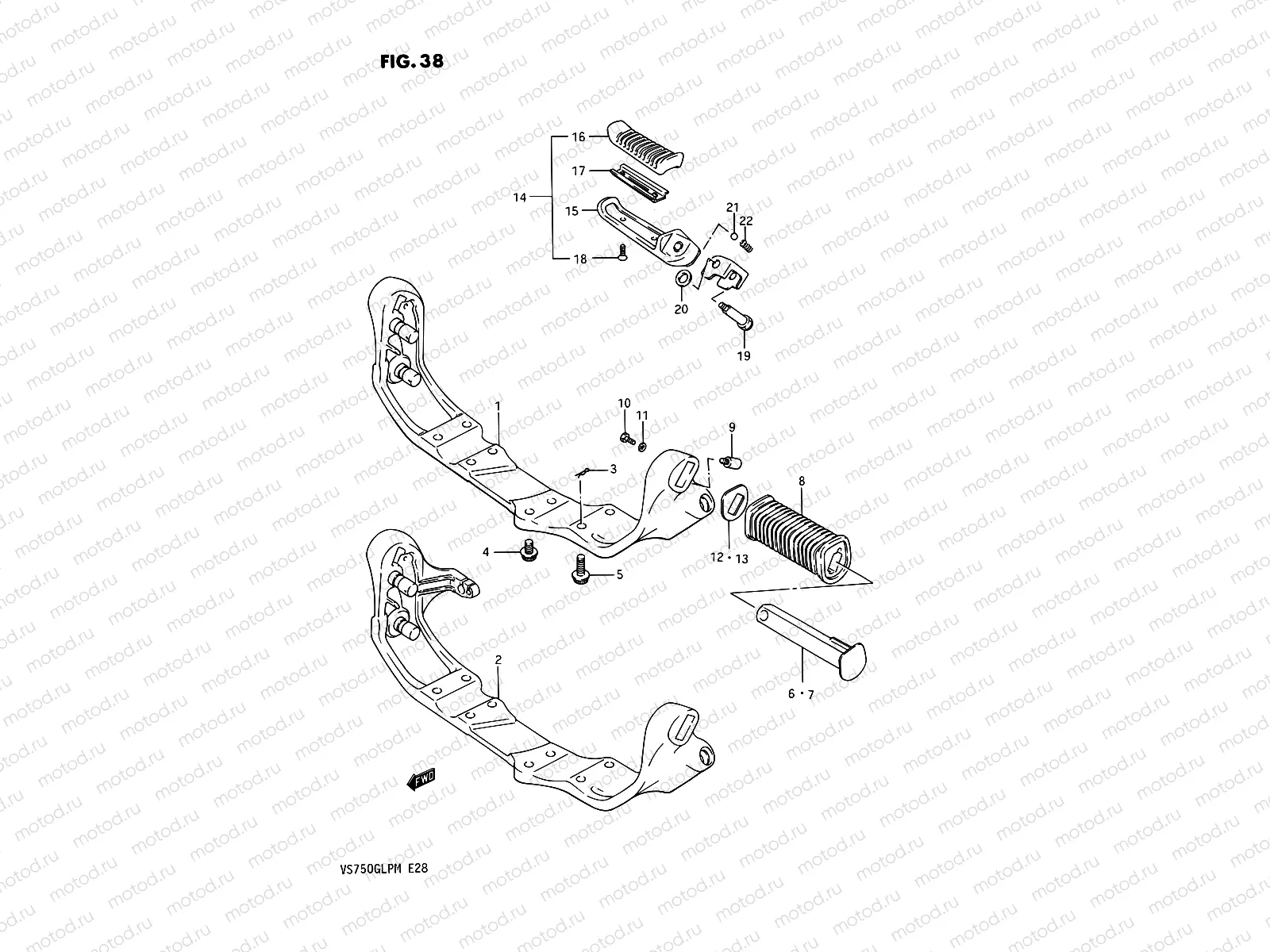 38 - FOOTREST (MODEL F/G)