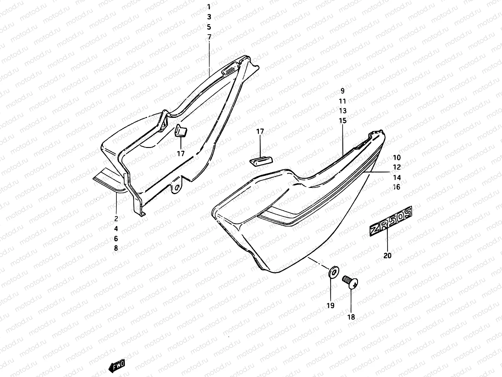 38 - FRAME COVER (E21, E41)