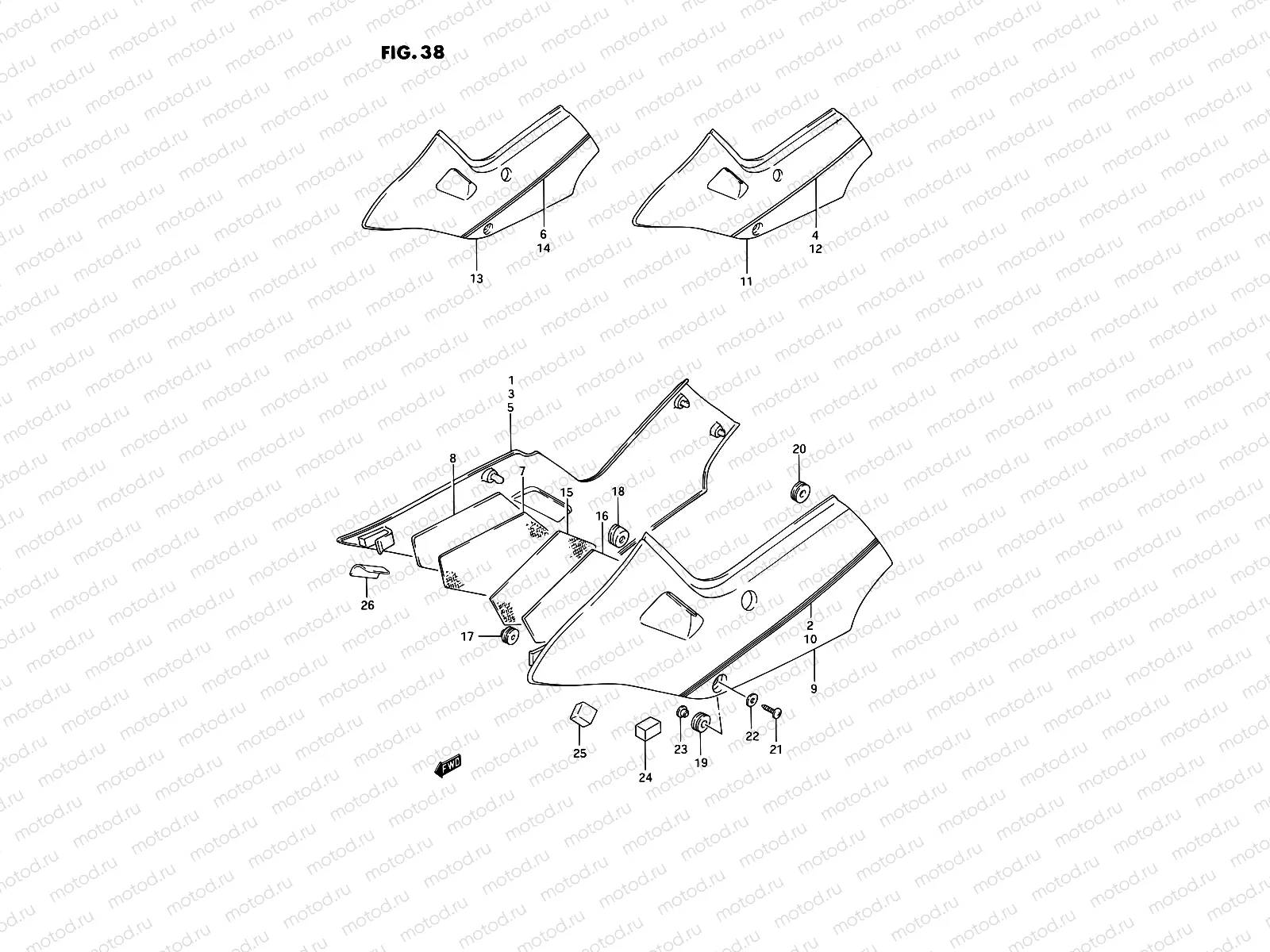 38 - FRAME COVER (MODEL J)