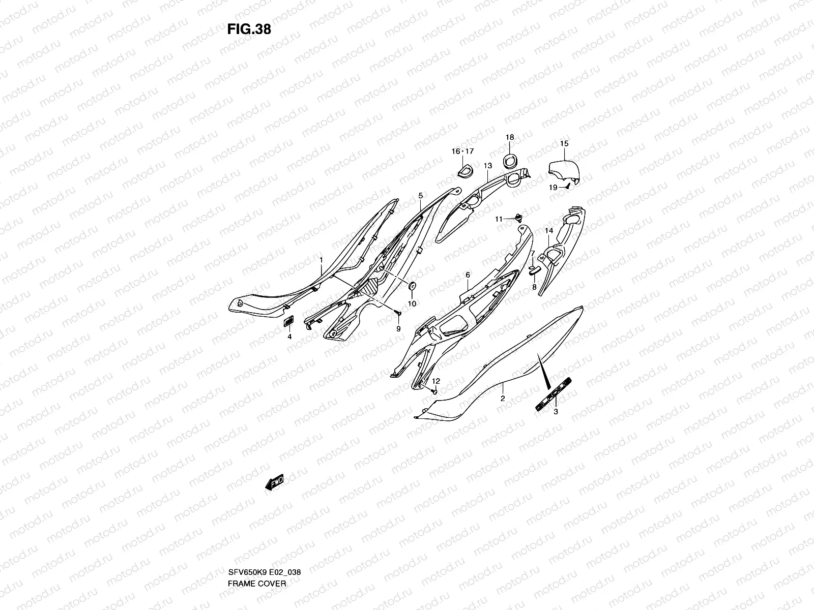 38 - FRAME COVER (MODEL K9)