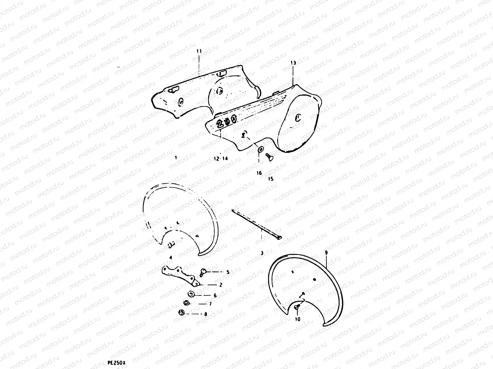 38 - FRAME COVER (PE250T)