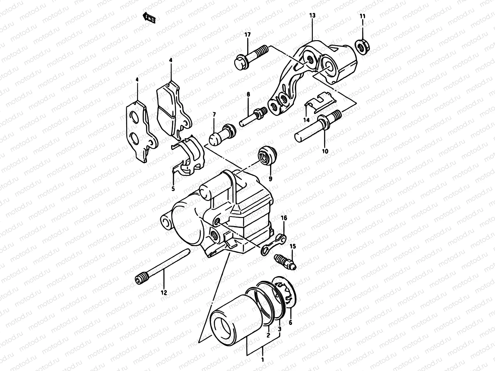 38 - FRONT CALIPER (MODEL G)