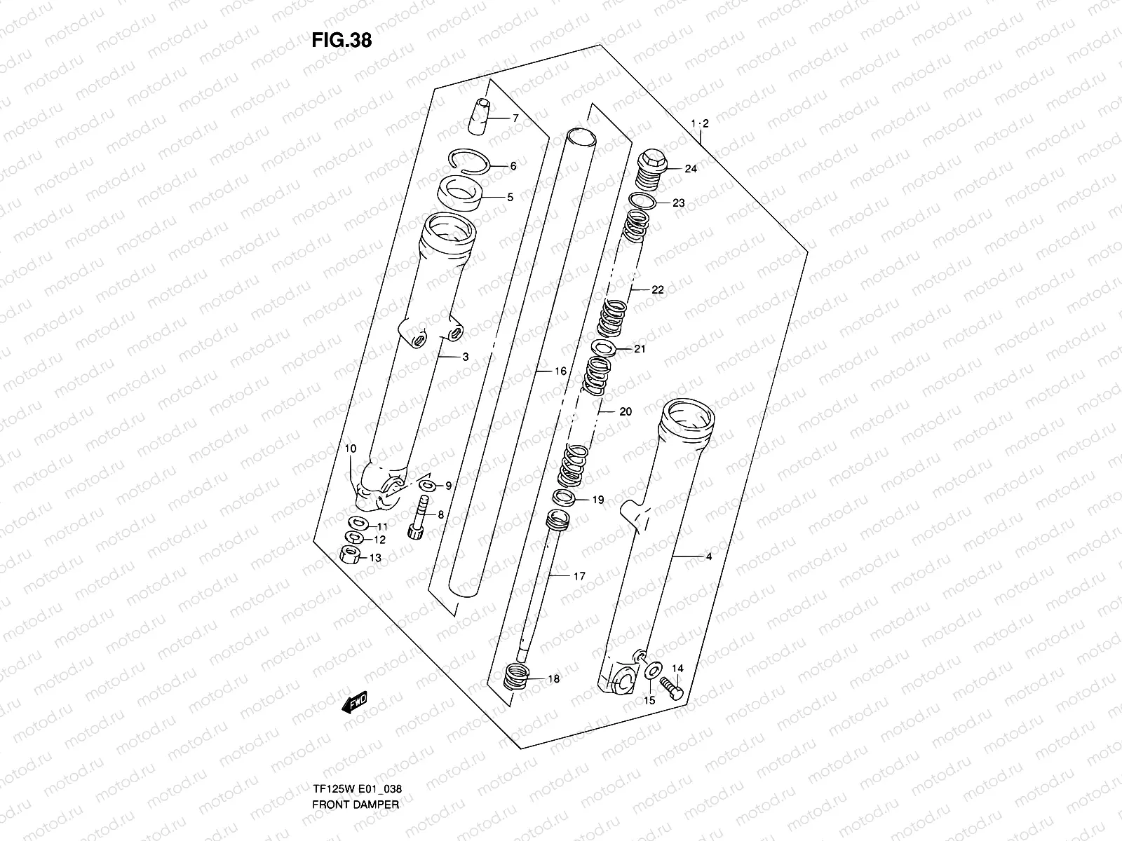 38 - FRONT DAMPER (SEE NOTE)