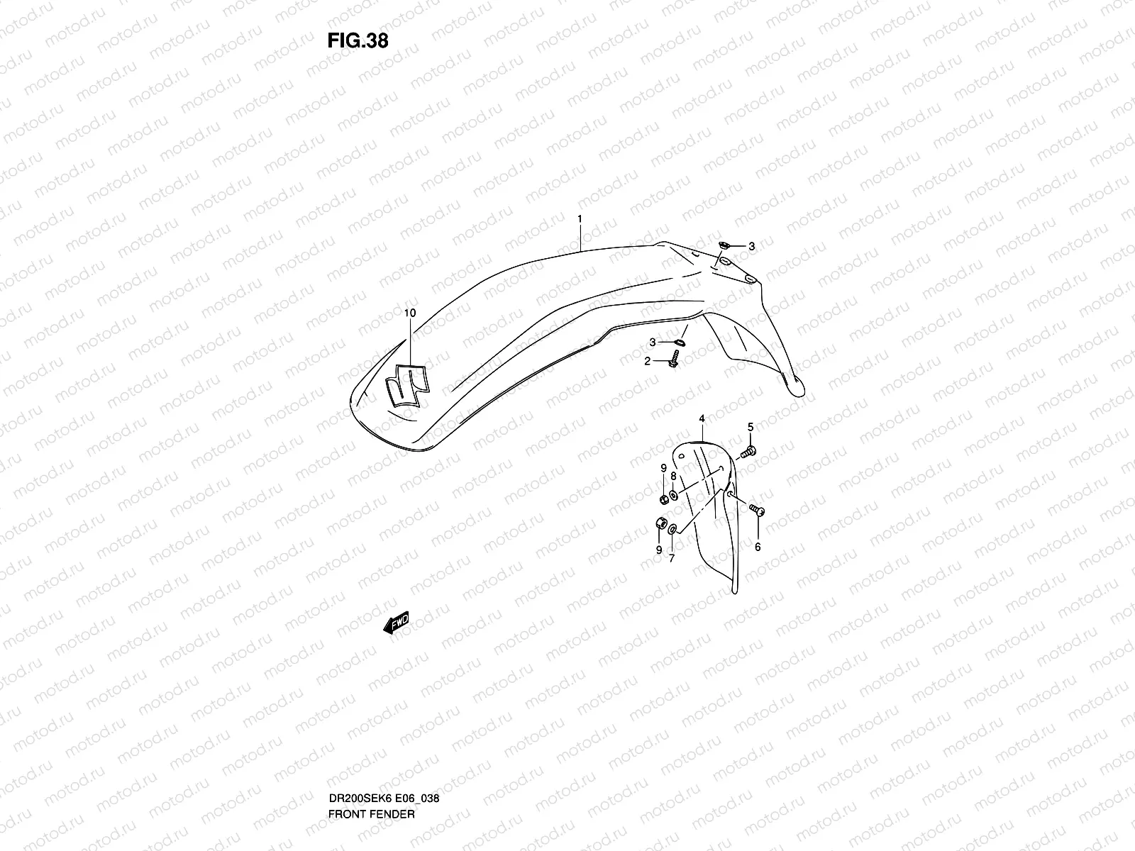 38 - FRONT FENDER