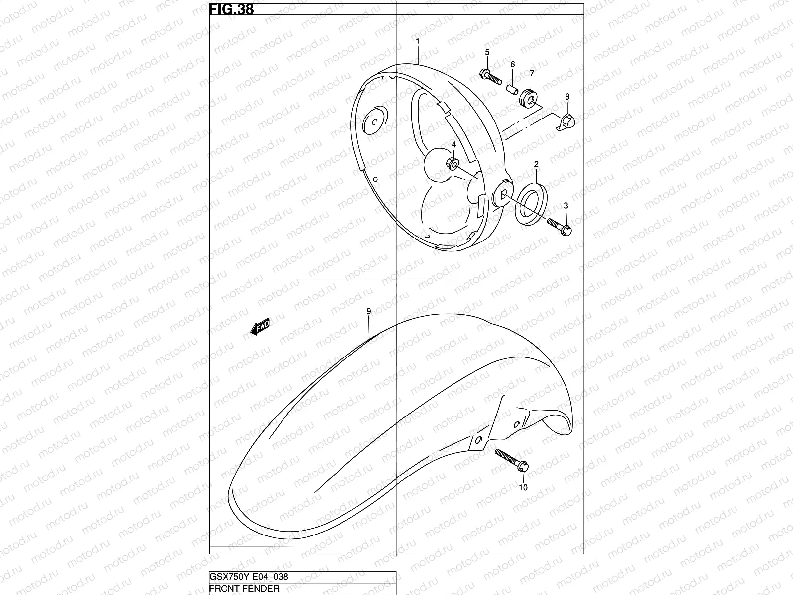 38 - FRONT FENDER