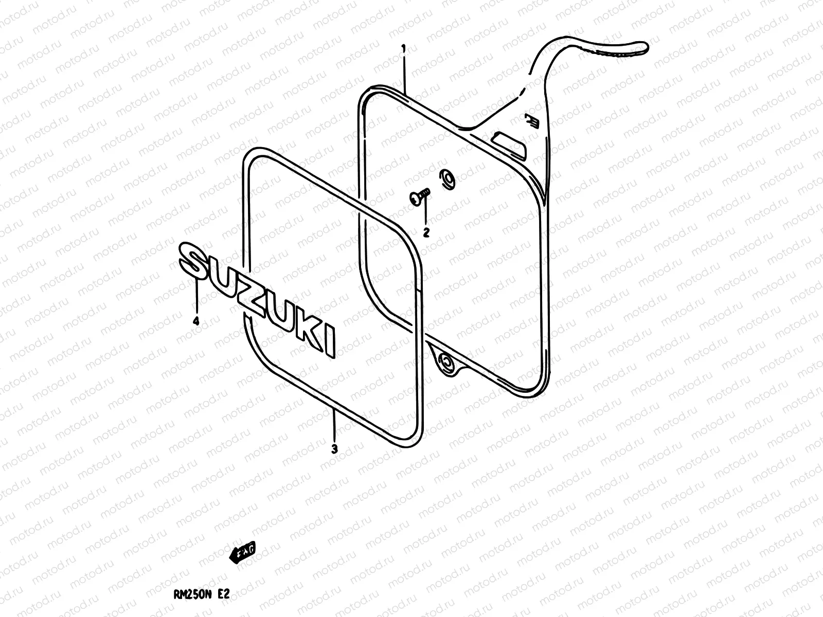 38 - FRONT NUMBER PLATE (MODEL K/L/M)