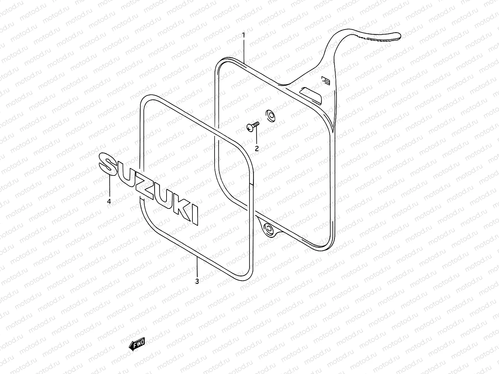 38 - FRONT NUMBER PLATE (MODEL K/L/M)