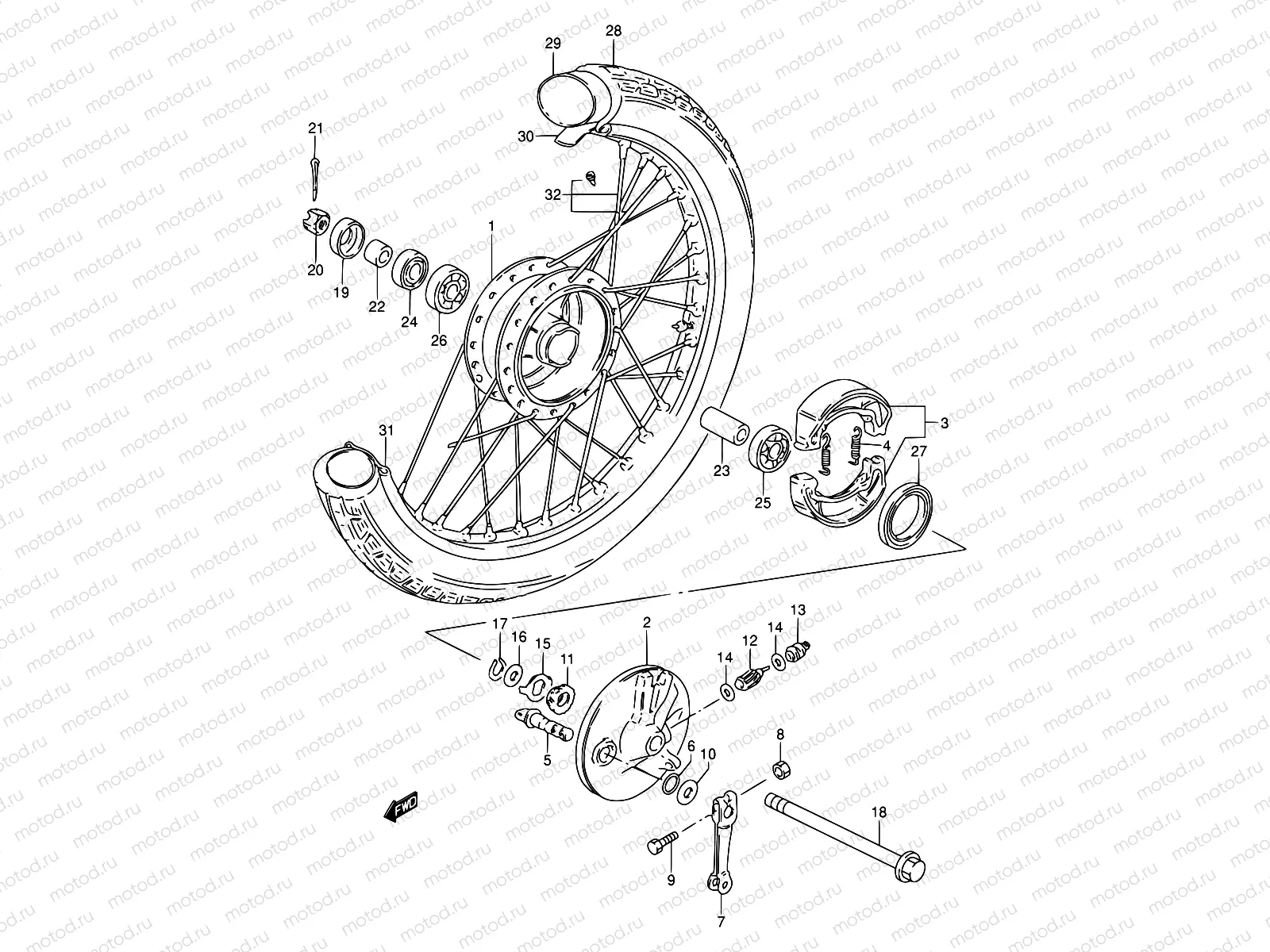 38 - FRONT WHEEL