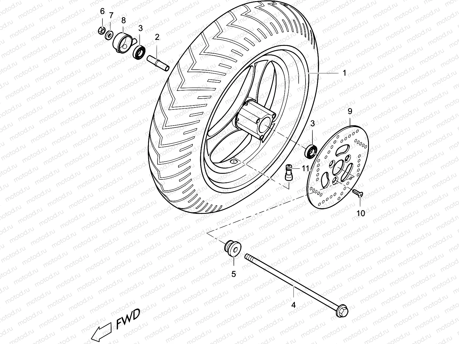 38 - FRONT WHEEL