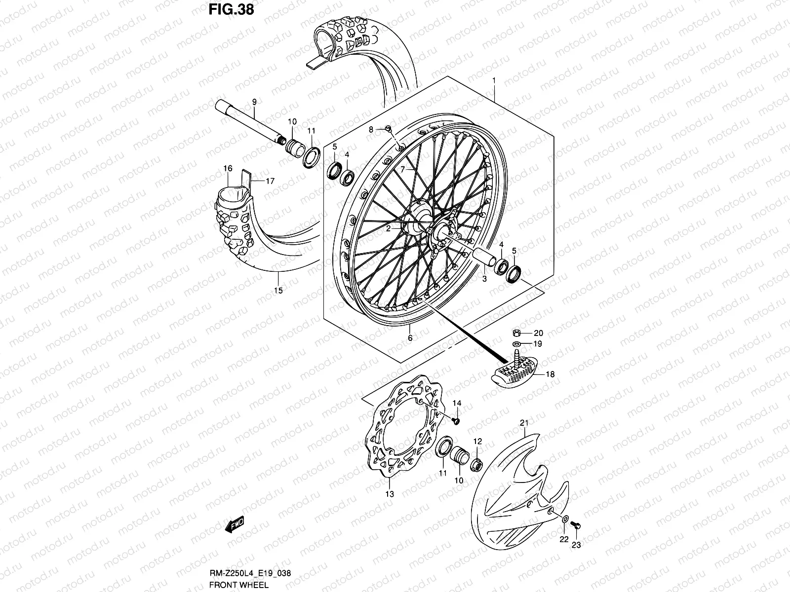 38 - FRONT WHEEL