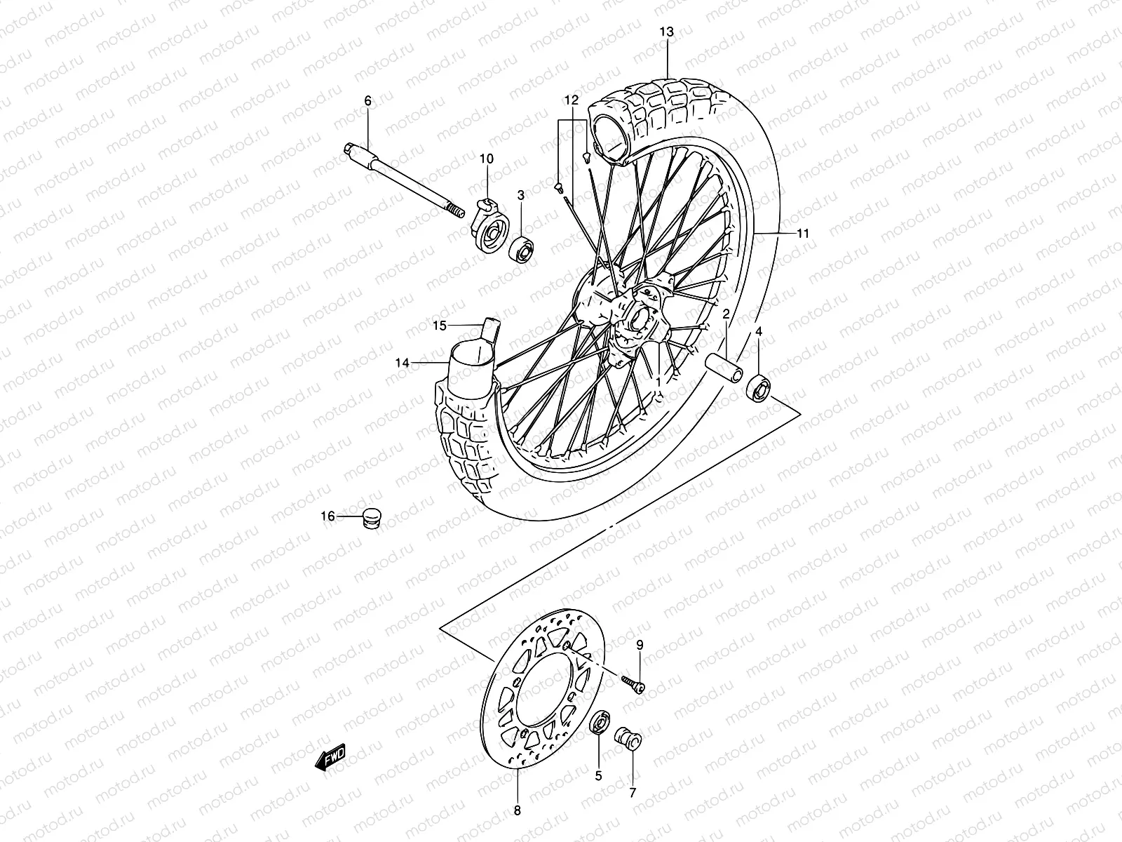 38 - FRONT WHEEL