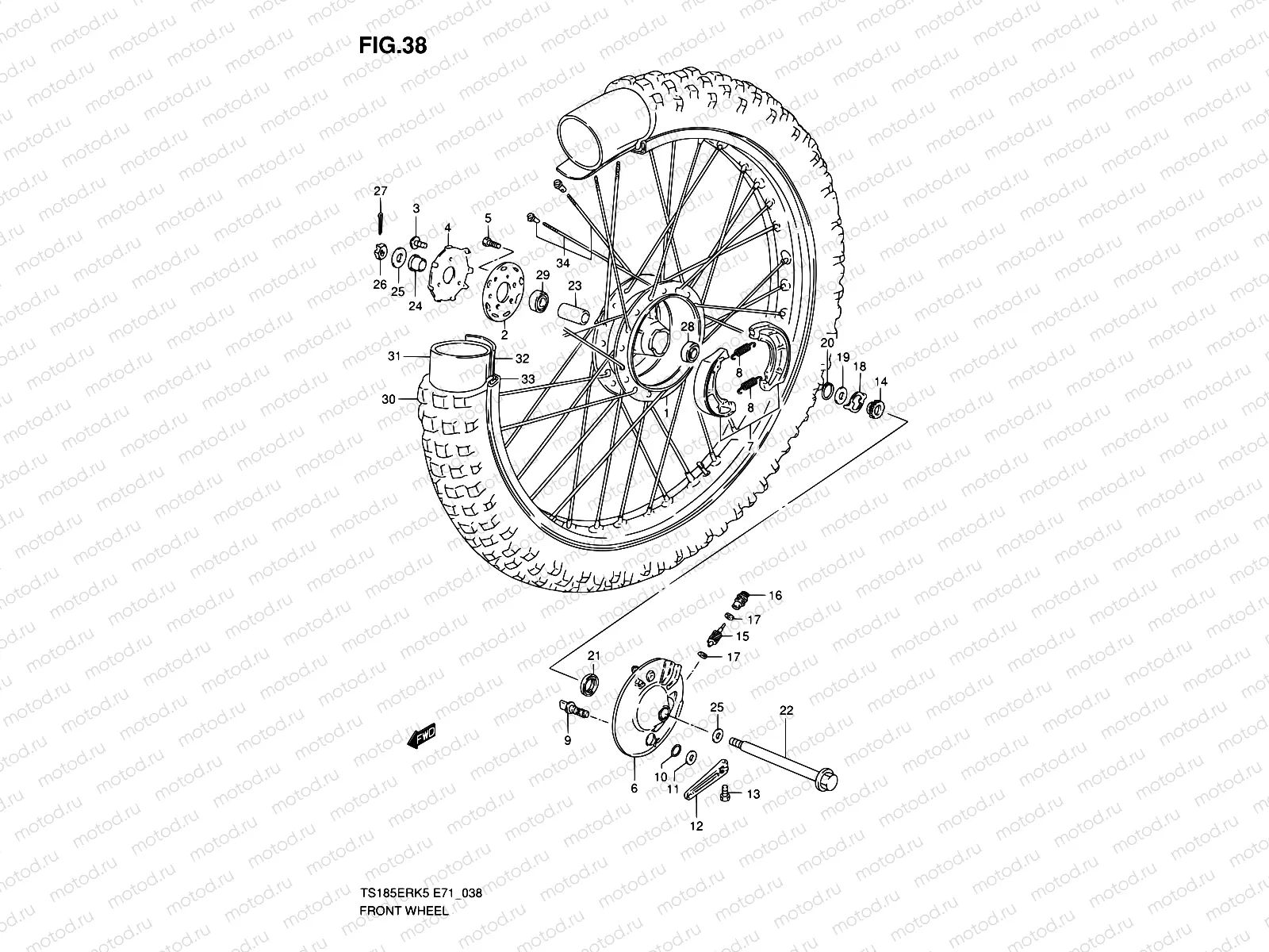 38 - FRONT WHEEL