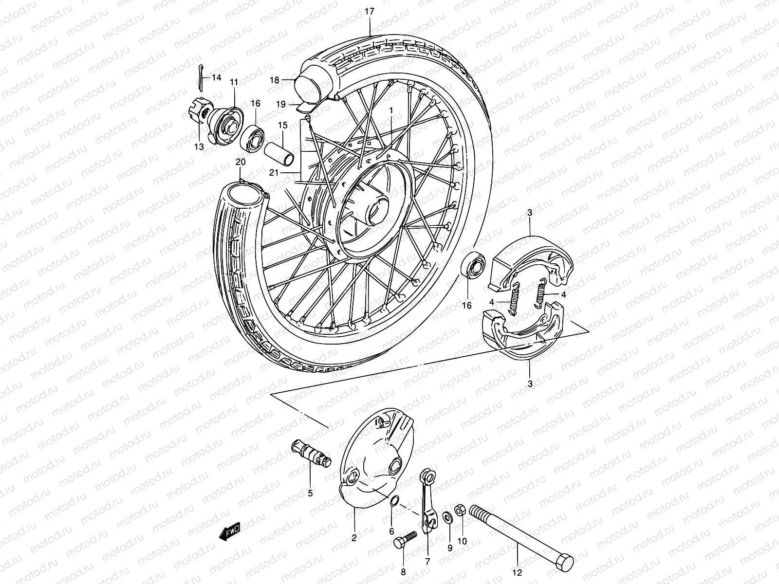 38 - FRONT WHEEL