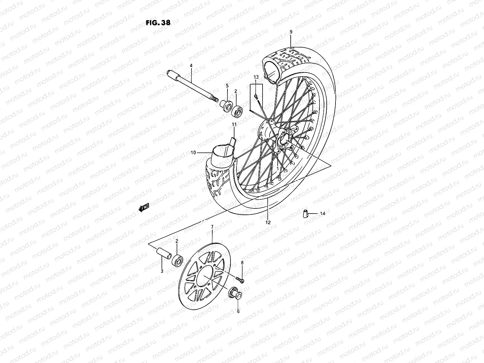 38 - FRONT WHEEL