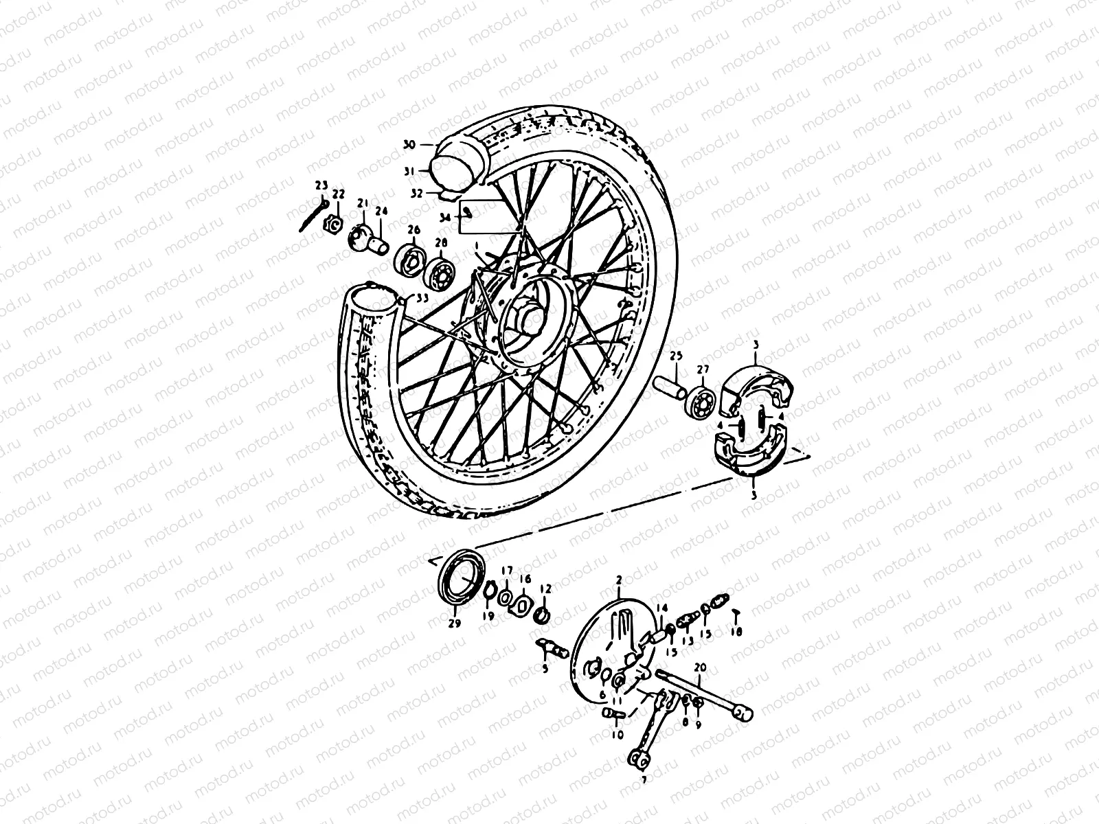 38 - FRONT WHEEL (A100N)