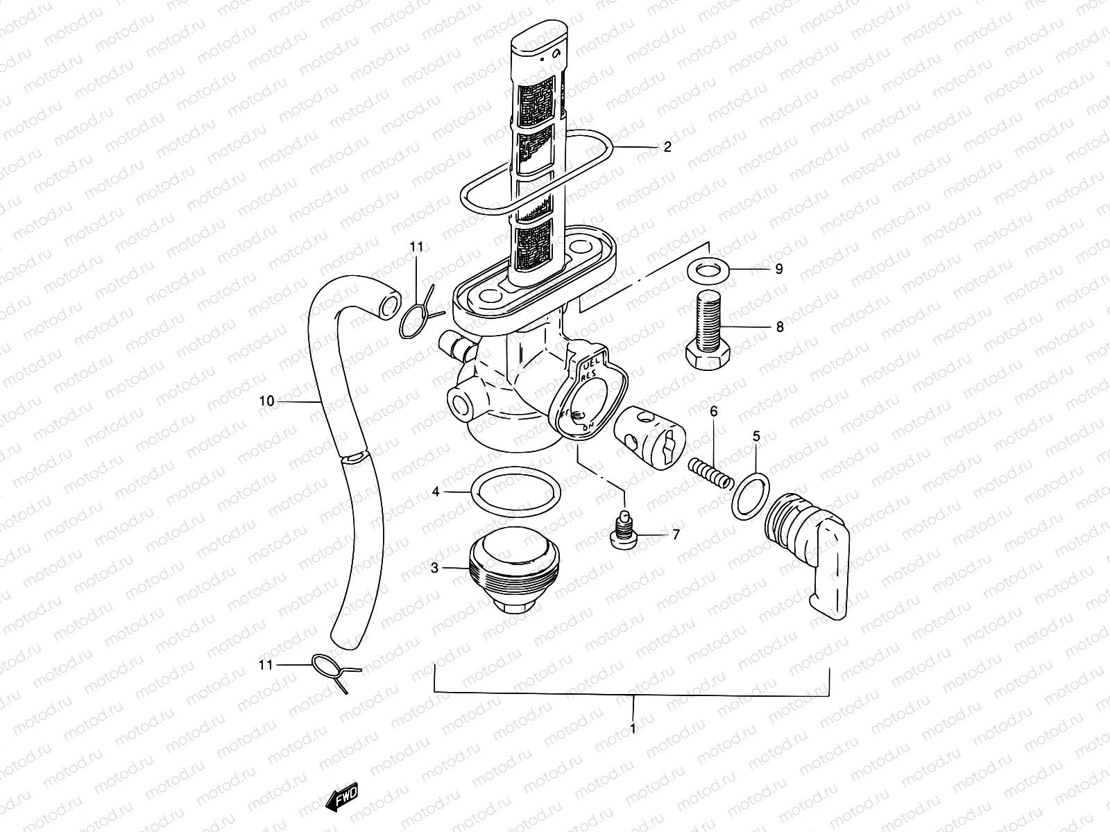 38 - FUEL COCK (MODEL T/W)