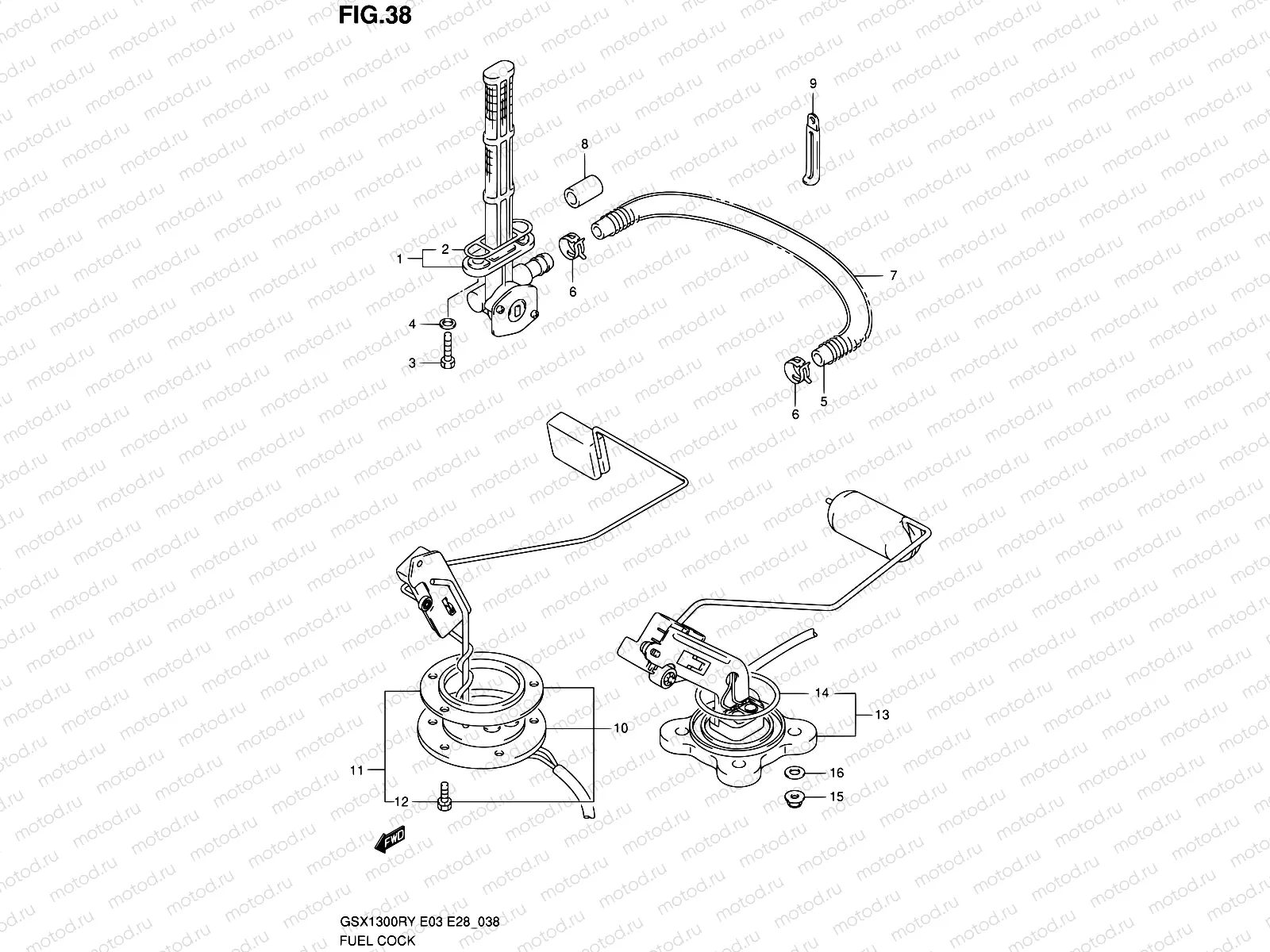 38 - FUEL COCK (MODEL X/Y)