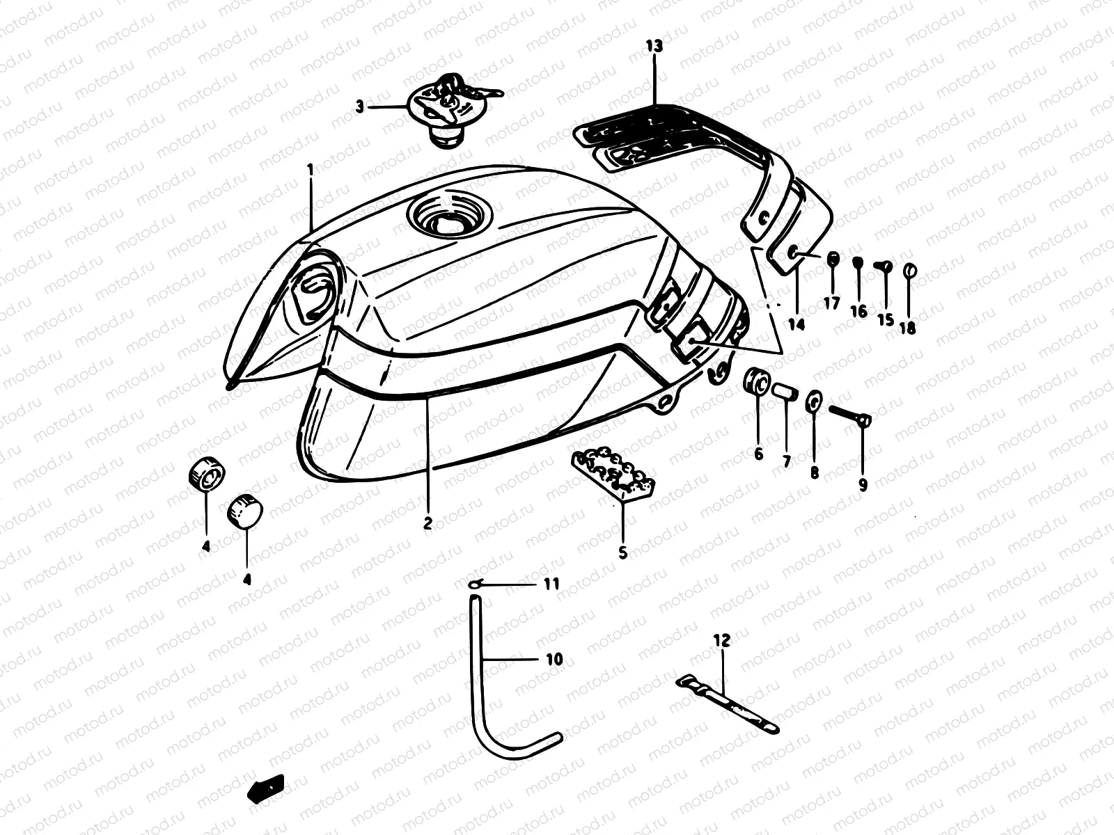 38 - FUEL TANK (GS1150ESF E06)