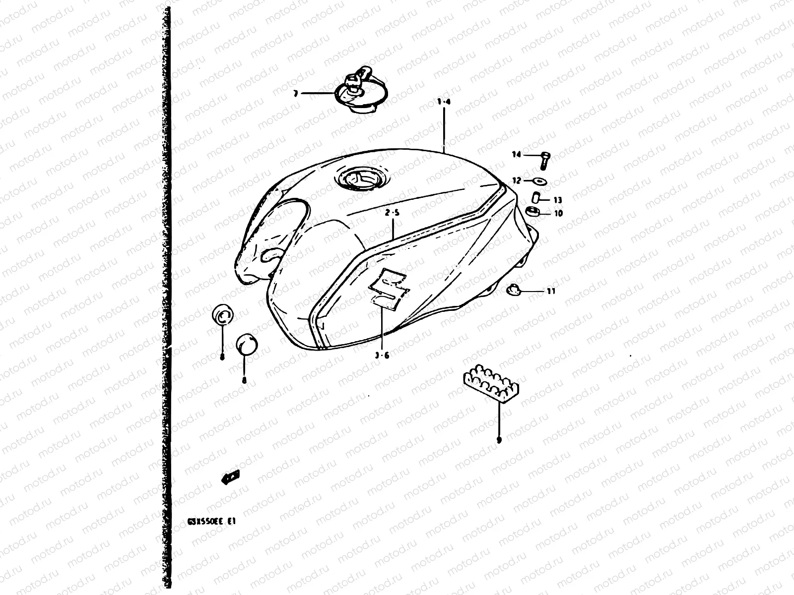 38 - FUEL TANK (GSX550ESD)