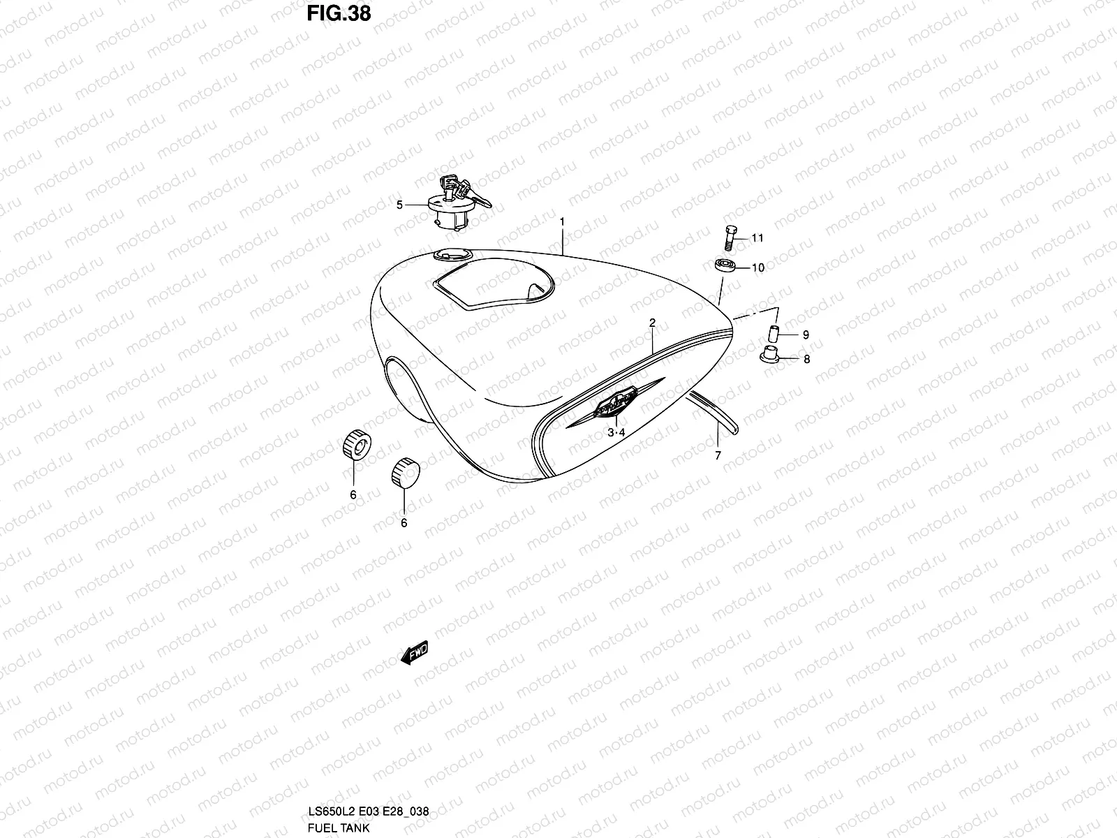 38 - FUEL TANK (LS650L2 E28)