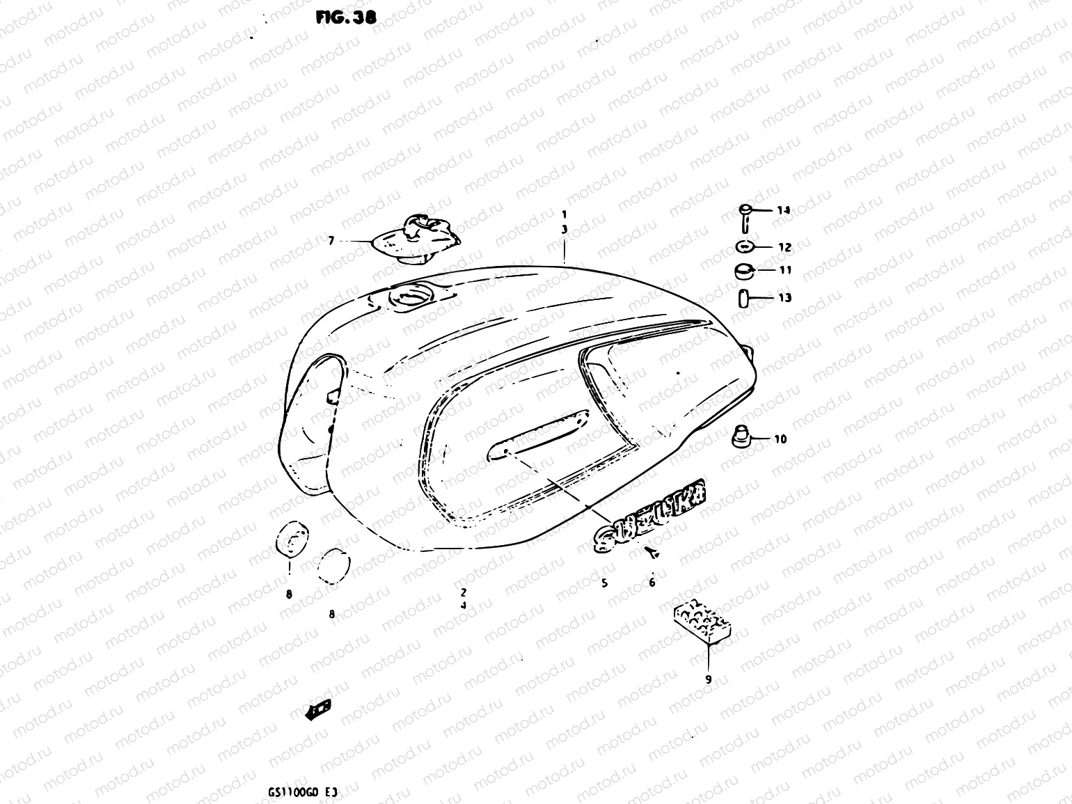 38 - FUEL TANK (MODEL D)