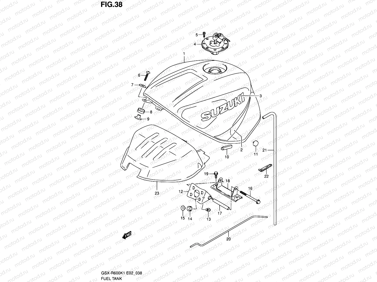 38 - FUEL TANK (MODEL K1)