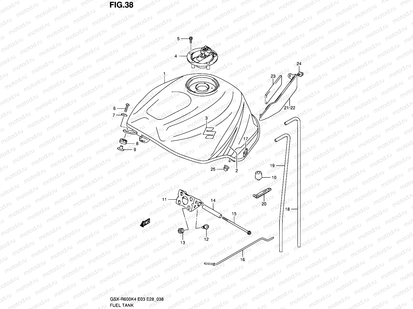38 - FUEL TANK (MODEL K4)