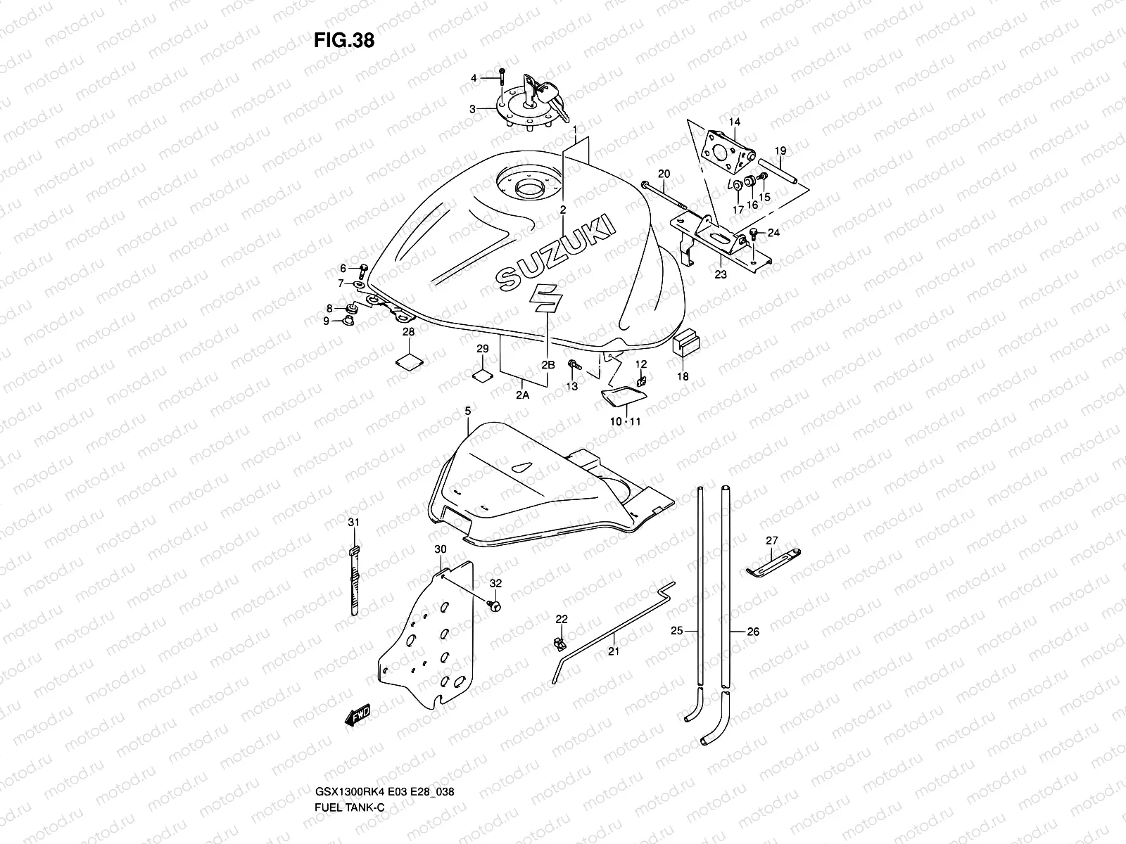38 - FUEL TANK (MODEL K4)