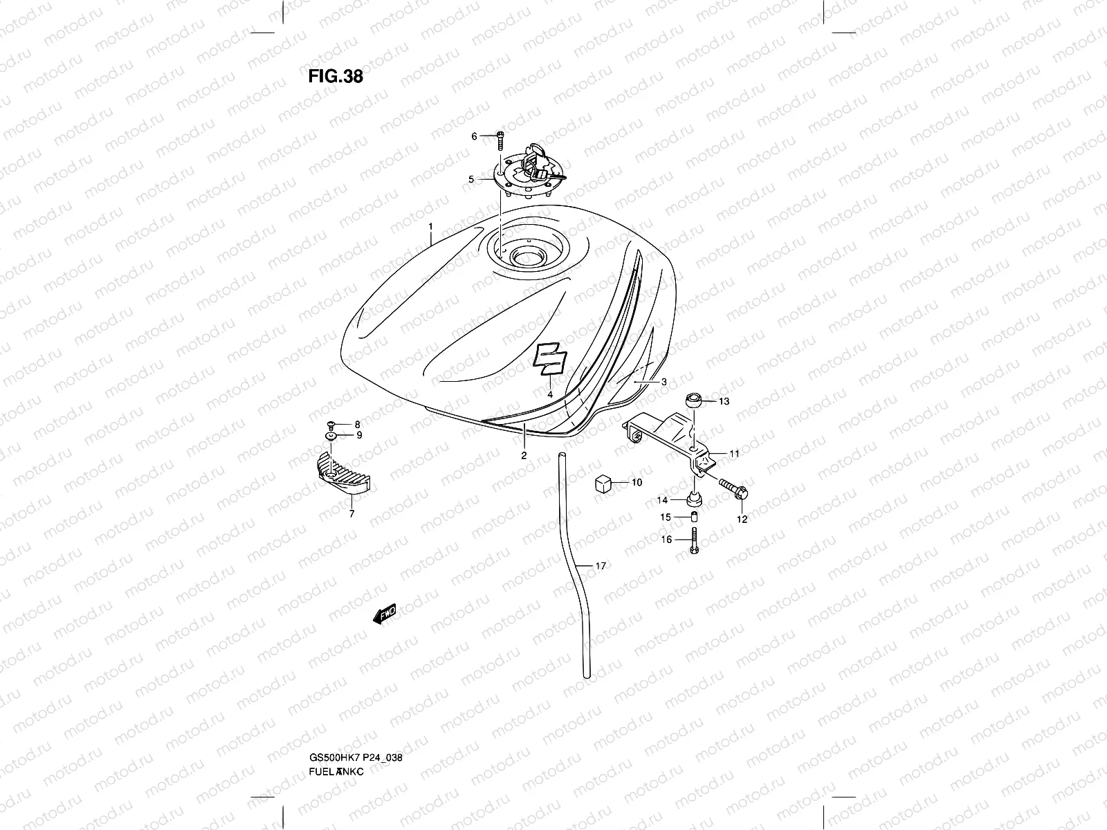 38 - FUEL TANK (MODEL K7)