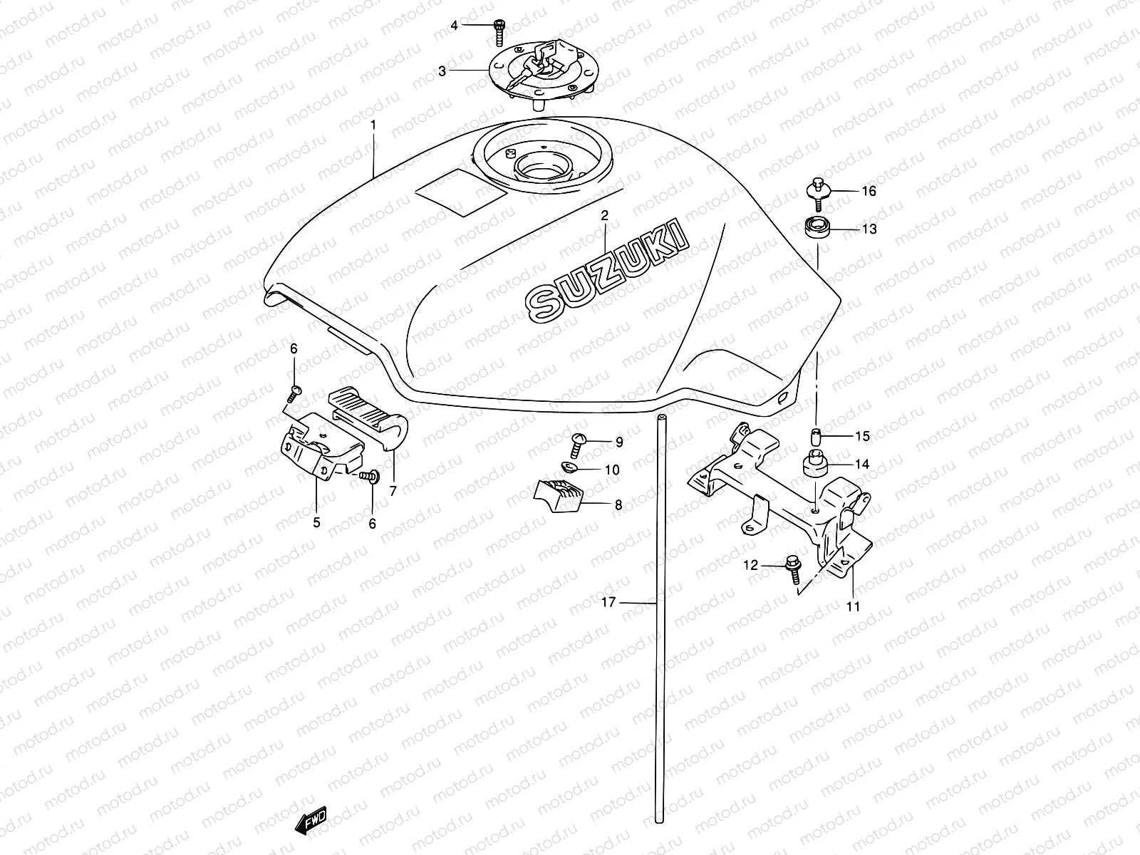 38 - FUEL TANK (MODEL L/M/N/P)