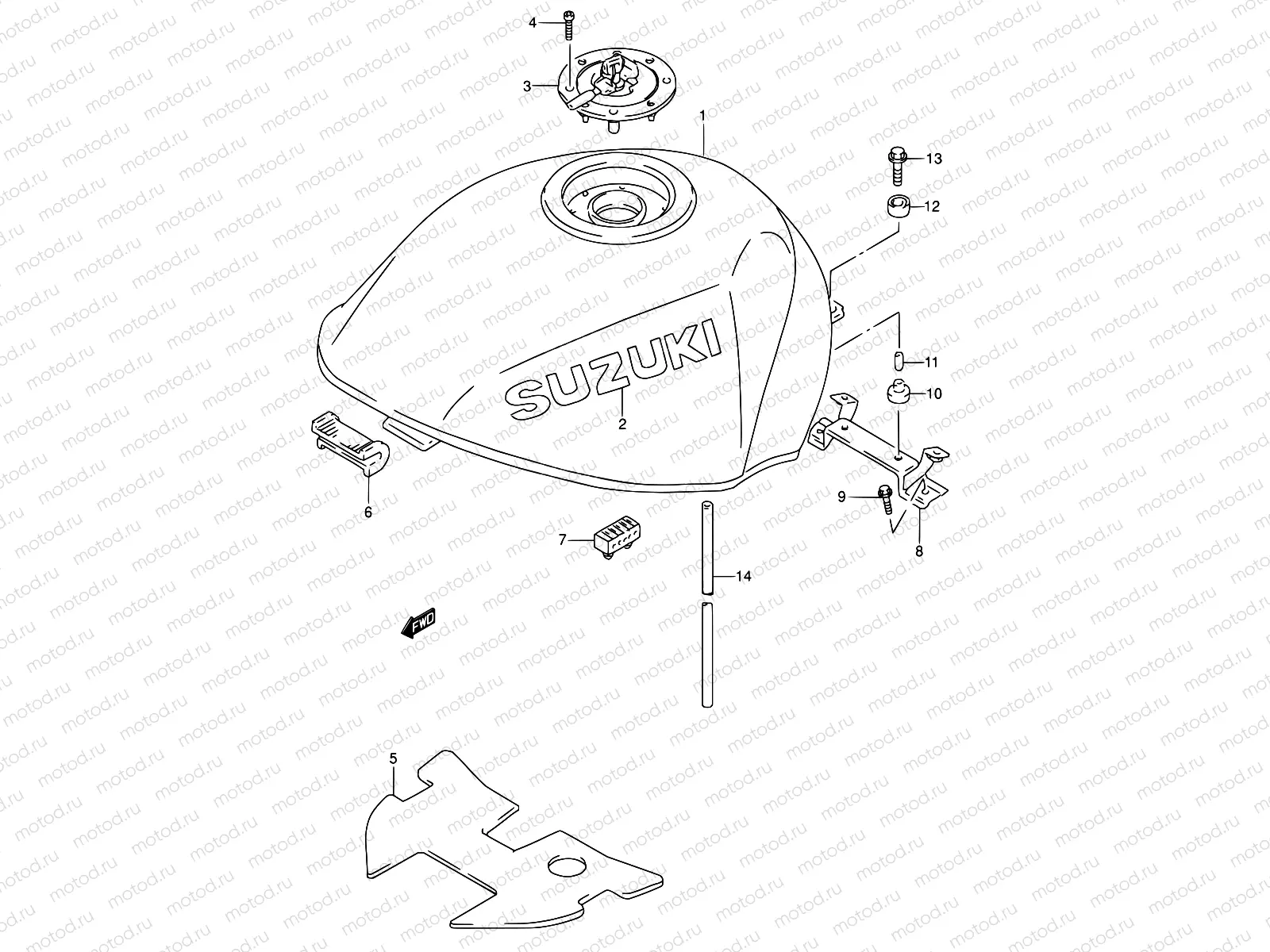 38 - FUEL TANK (MODEL P/R/S/T)