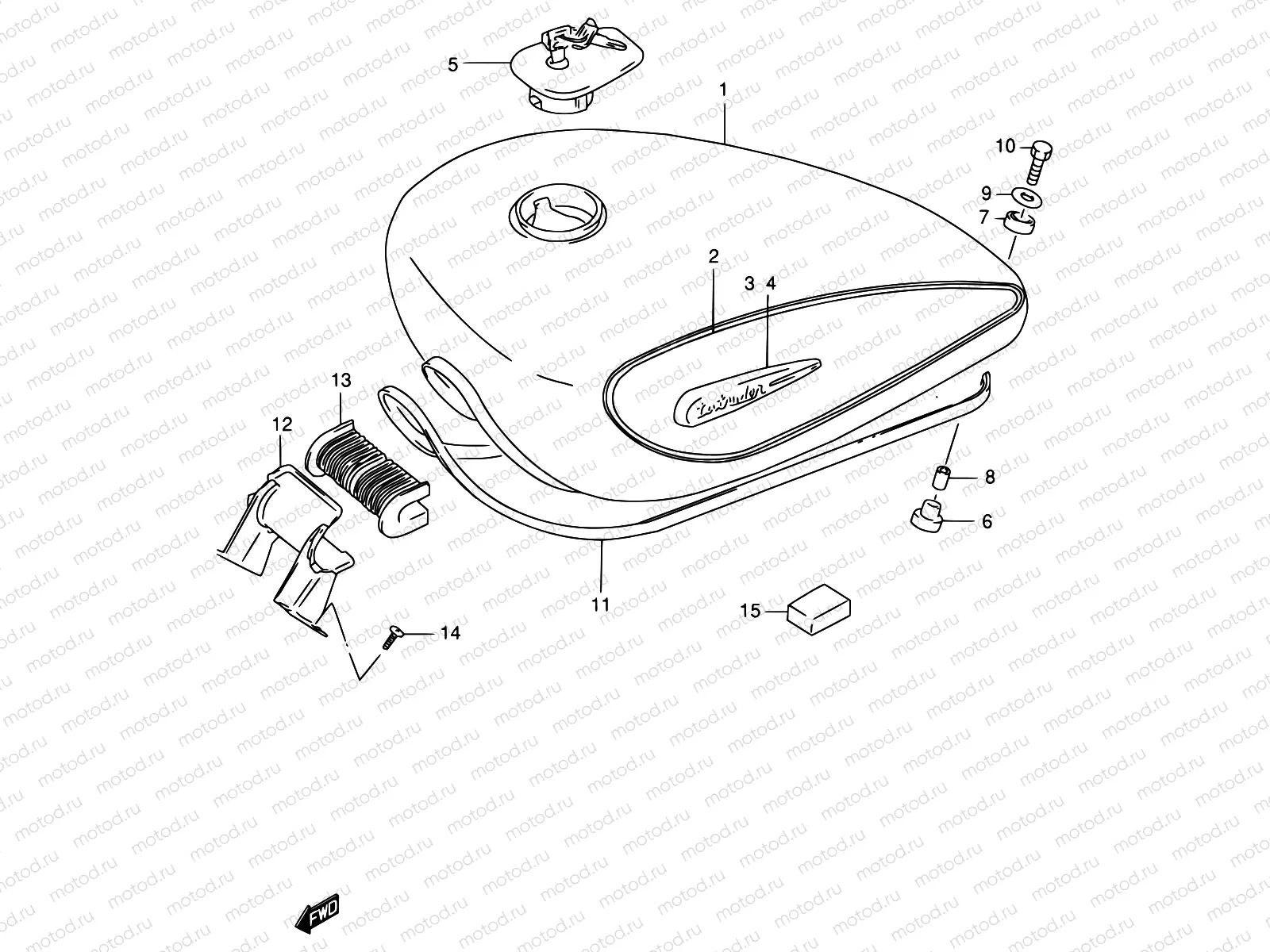 38 - FUEL TANK (MODEL W)