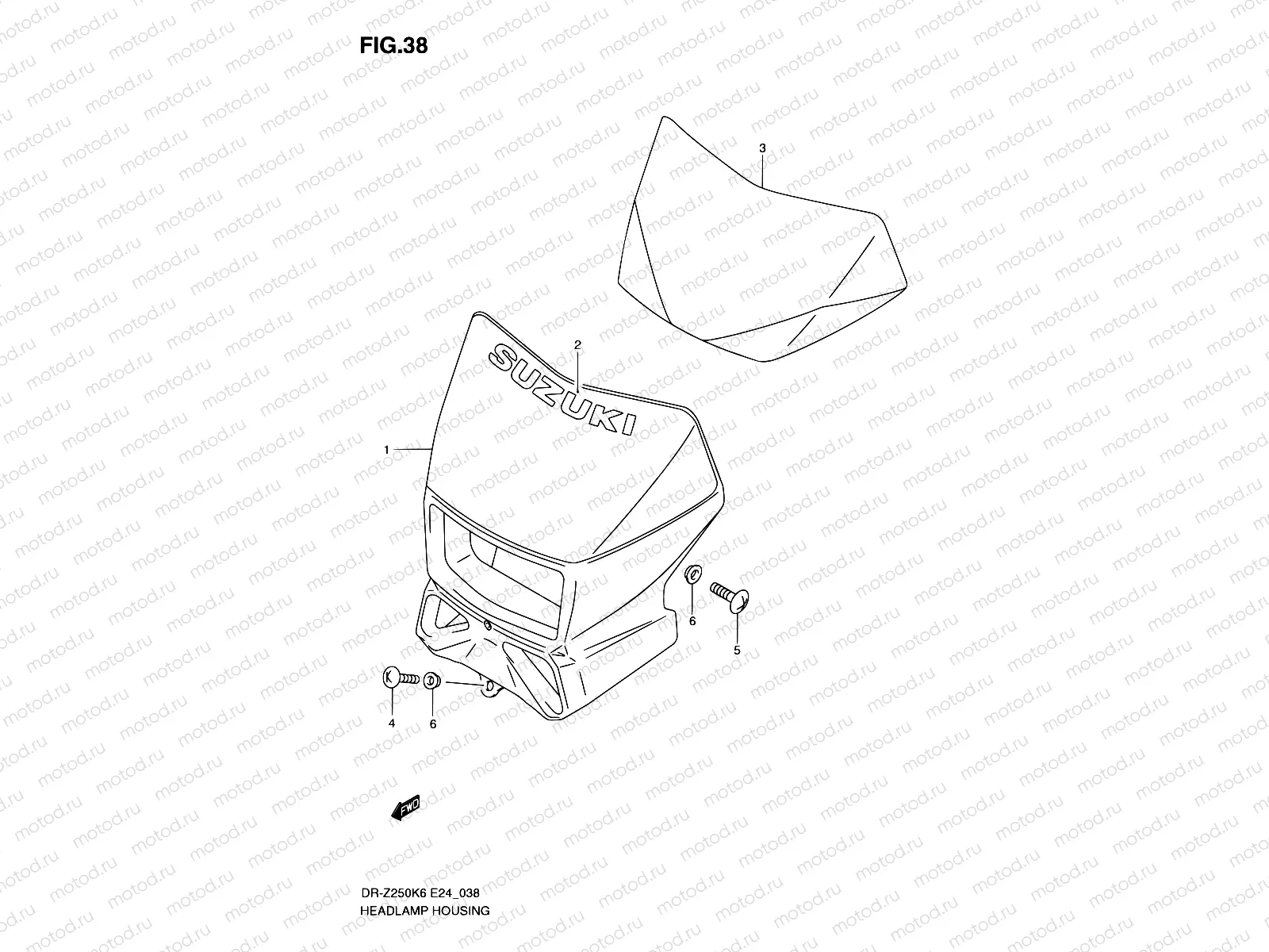 38 - HEADLAMP COVER