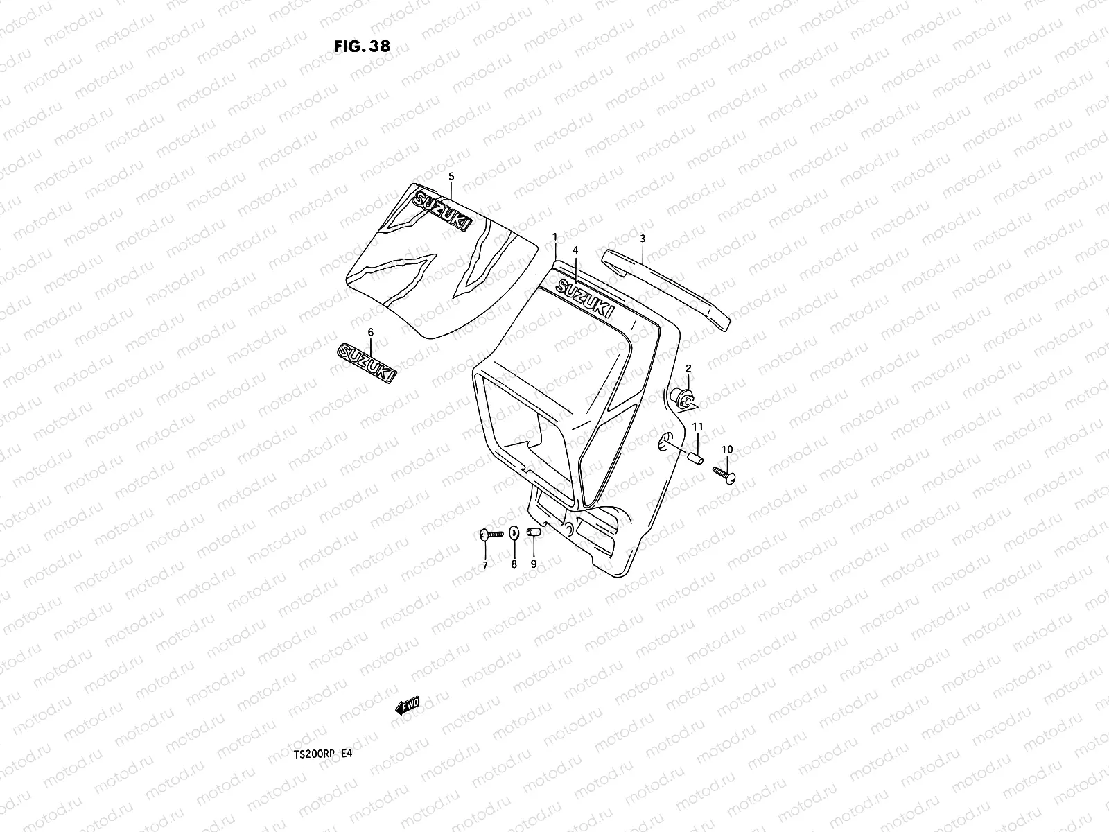 38 - HEADLAMP COVER