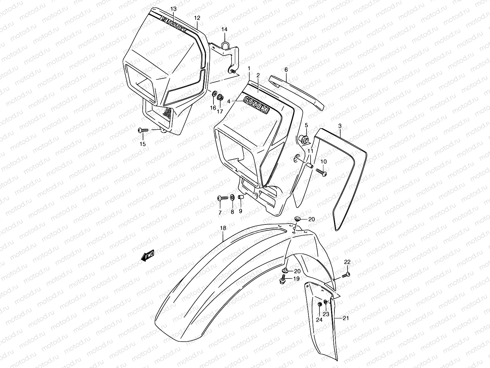 38 - HEADLAMP COVER (MODEL K)