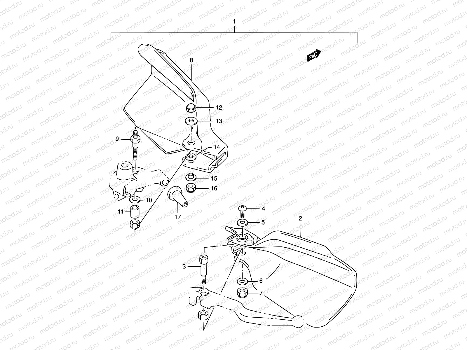 38 - KNUCKLE COVER (OPTION)(MODEL R/S/T/V/W)