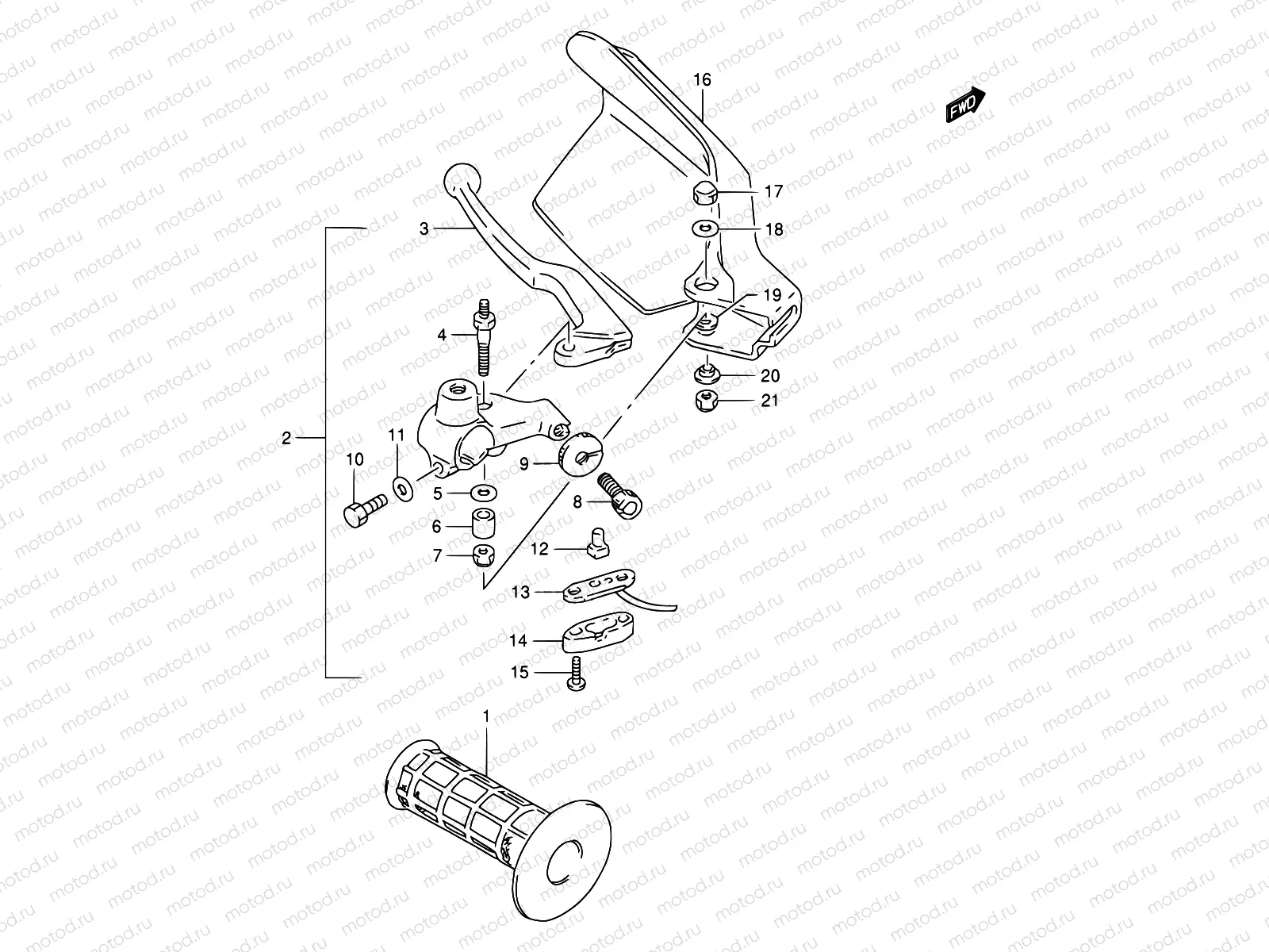 38 - LEFT HANDLE LEVER