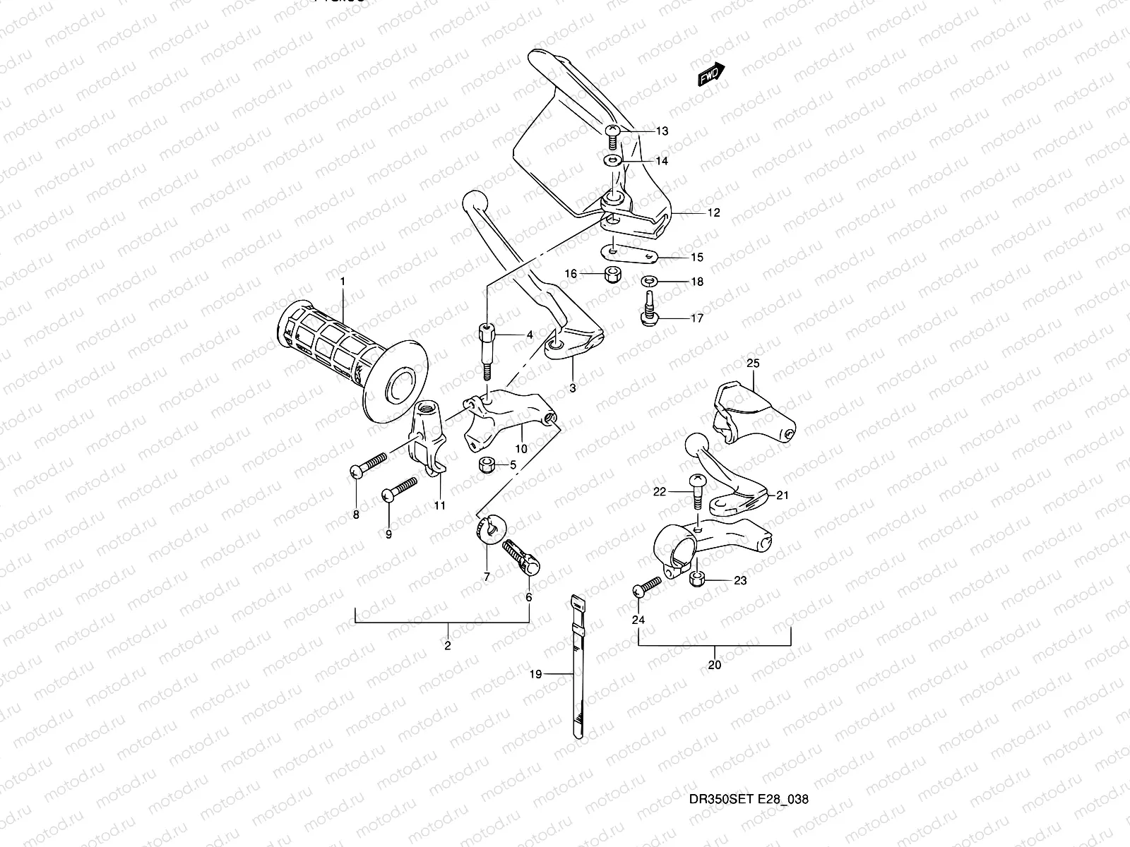 38 - LEFT HANDLE LEVER (MODEL L/M/N/P)
