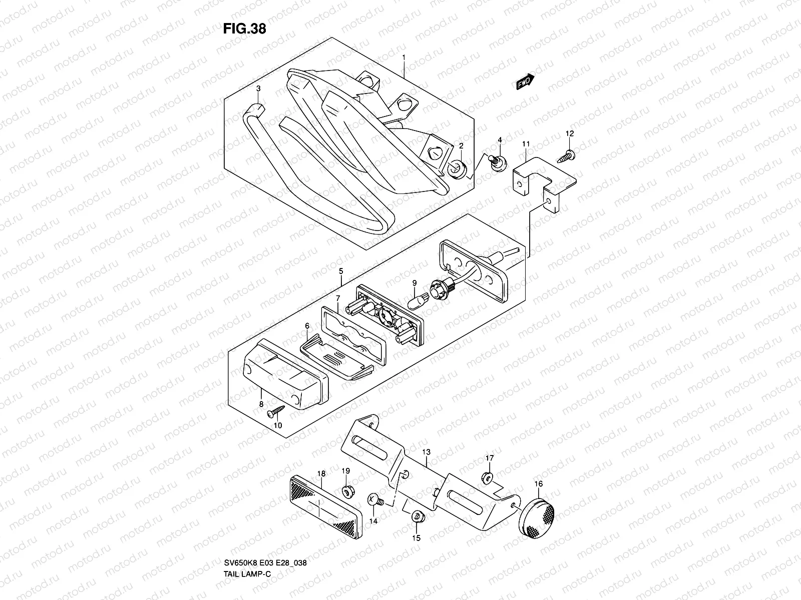 38 - REAR COMBINATION LAMP