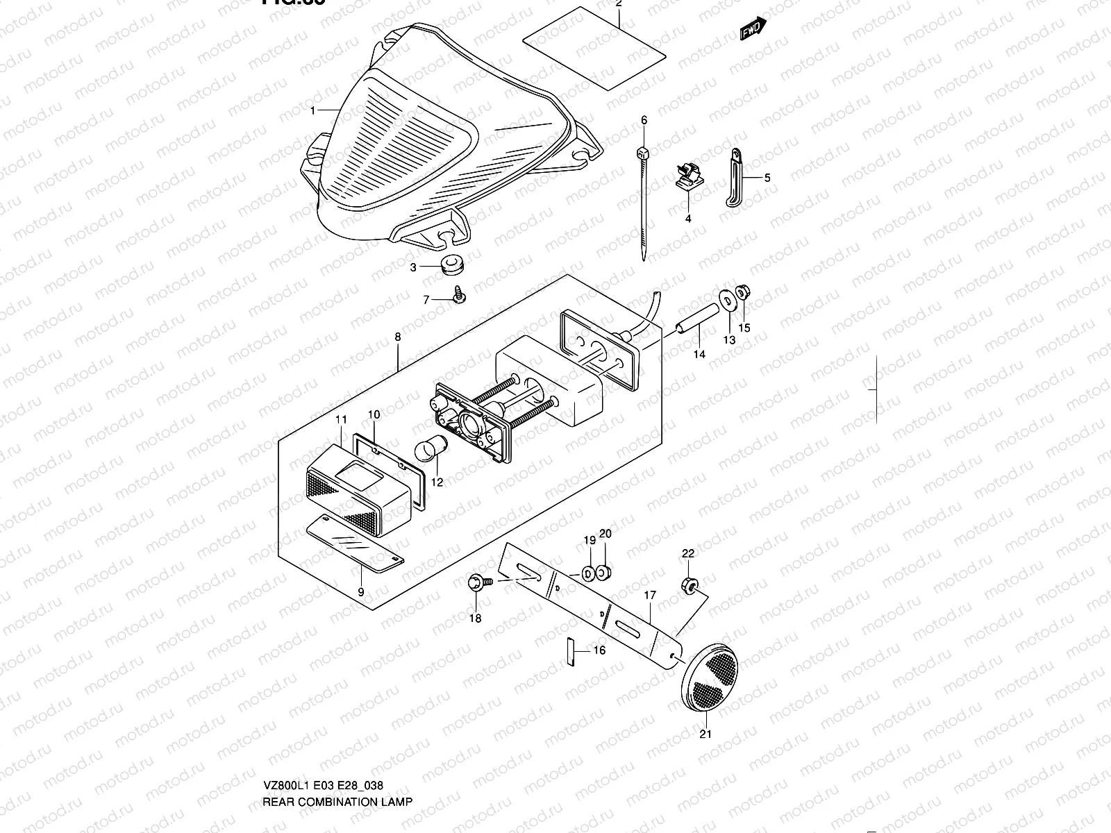 38 - REAR COMBINATION LAMP