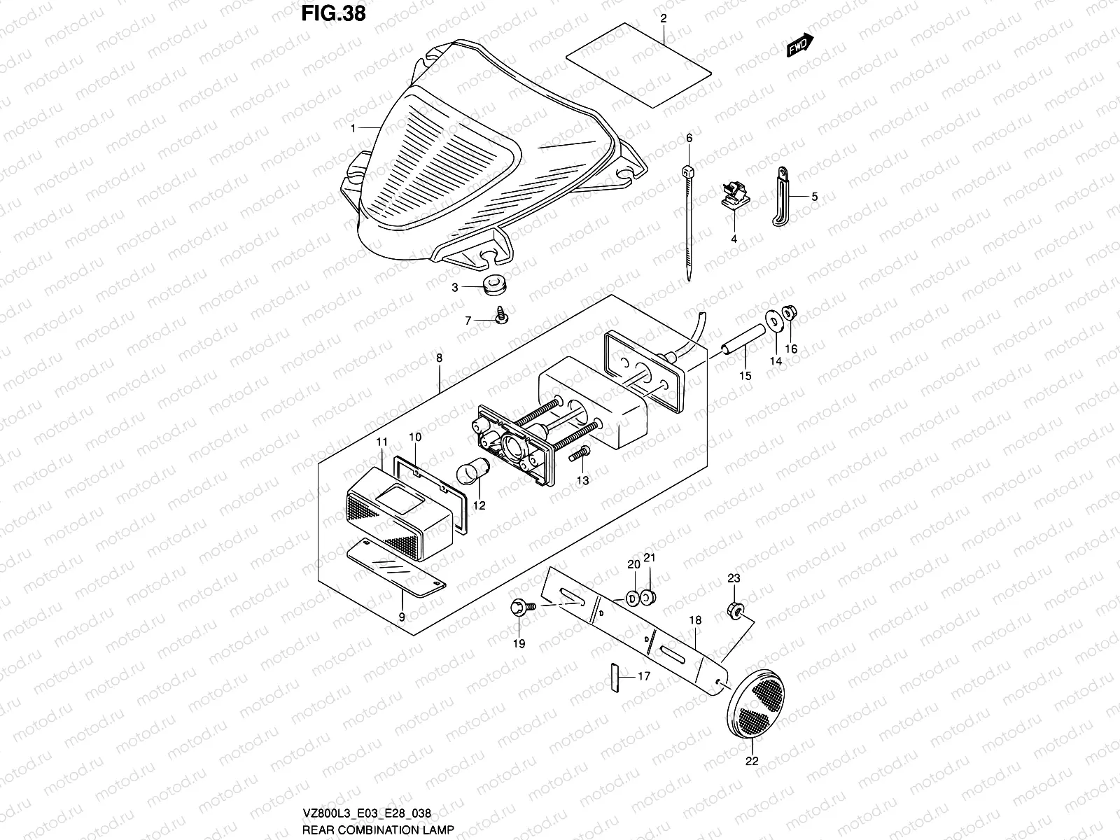 38 - REAR COMBINATION LAMP
