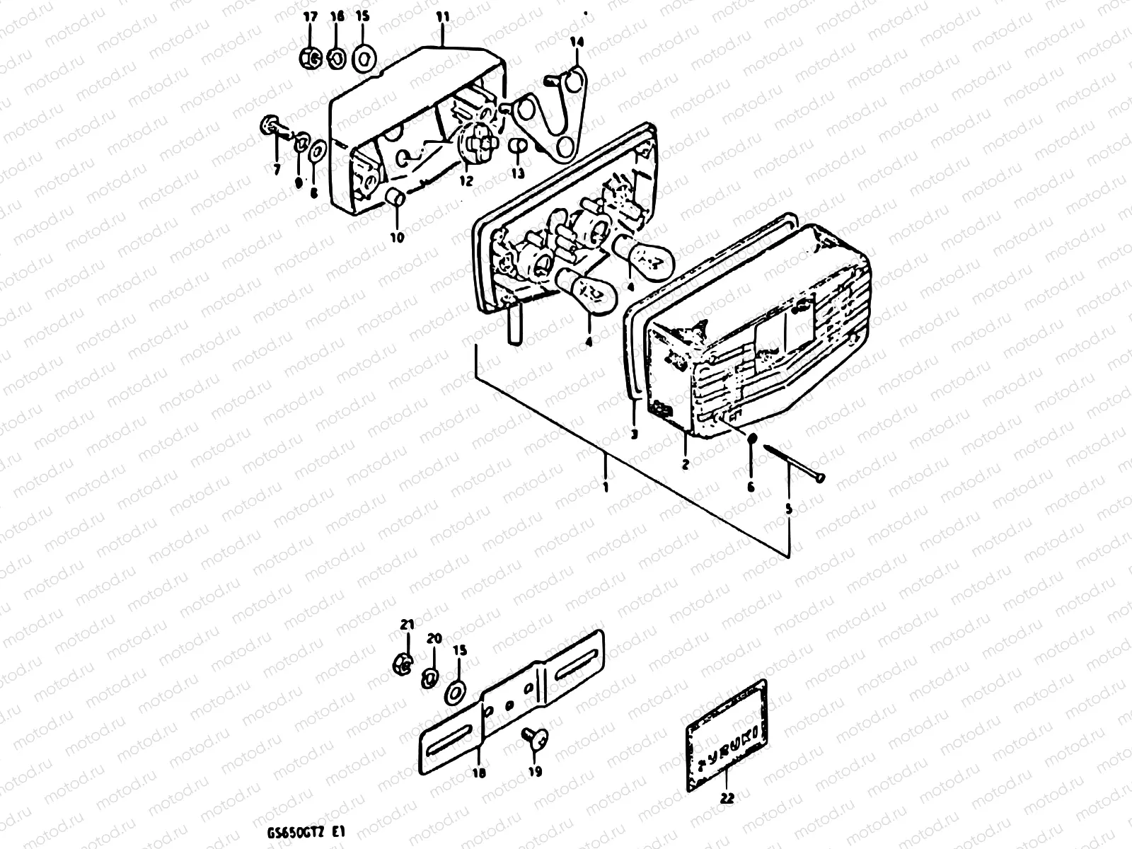 38 - REAR COMBINATION LAMP (E02, E04, E15, E16, E18, E21, E26)