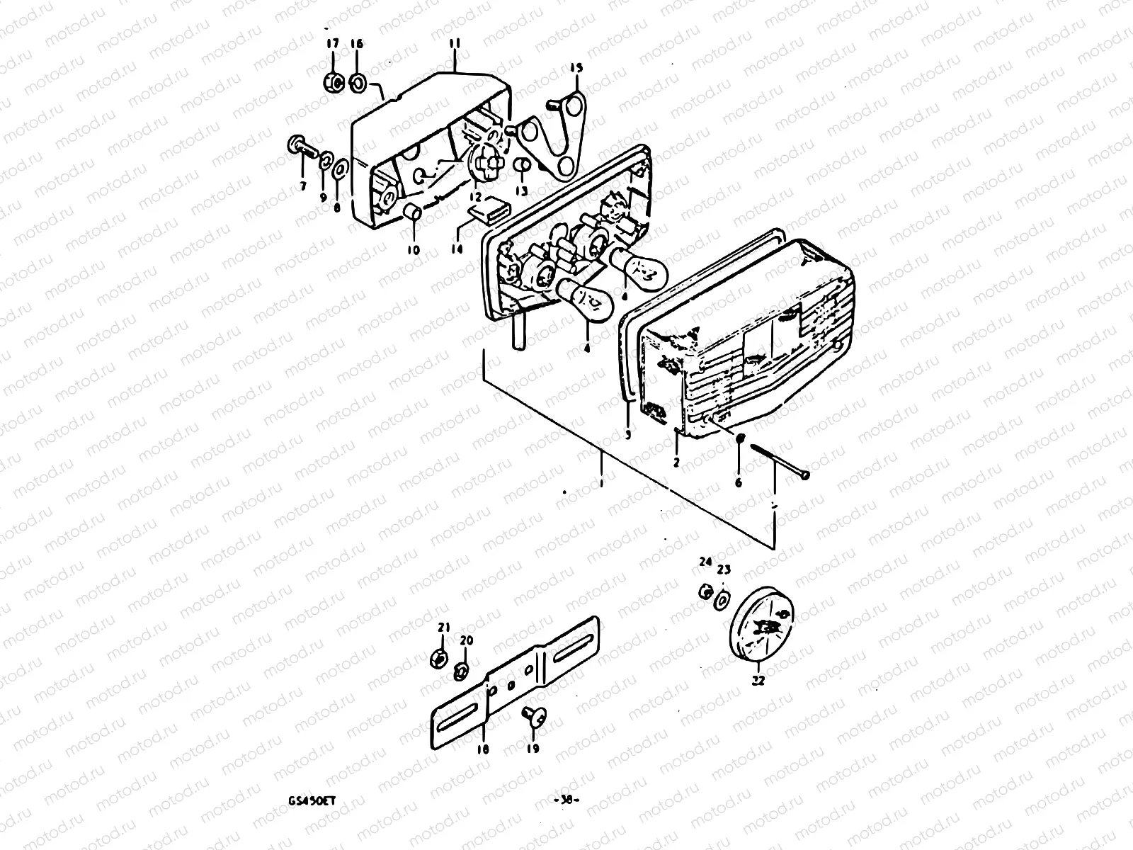 38 - REAR COMBINATION LAMP (E17)